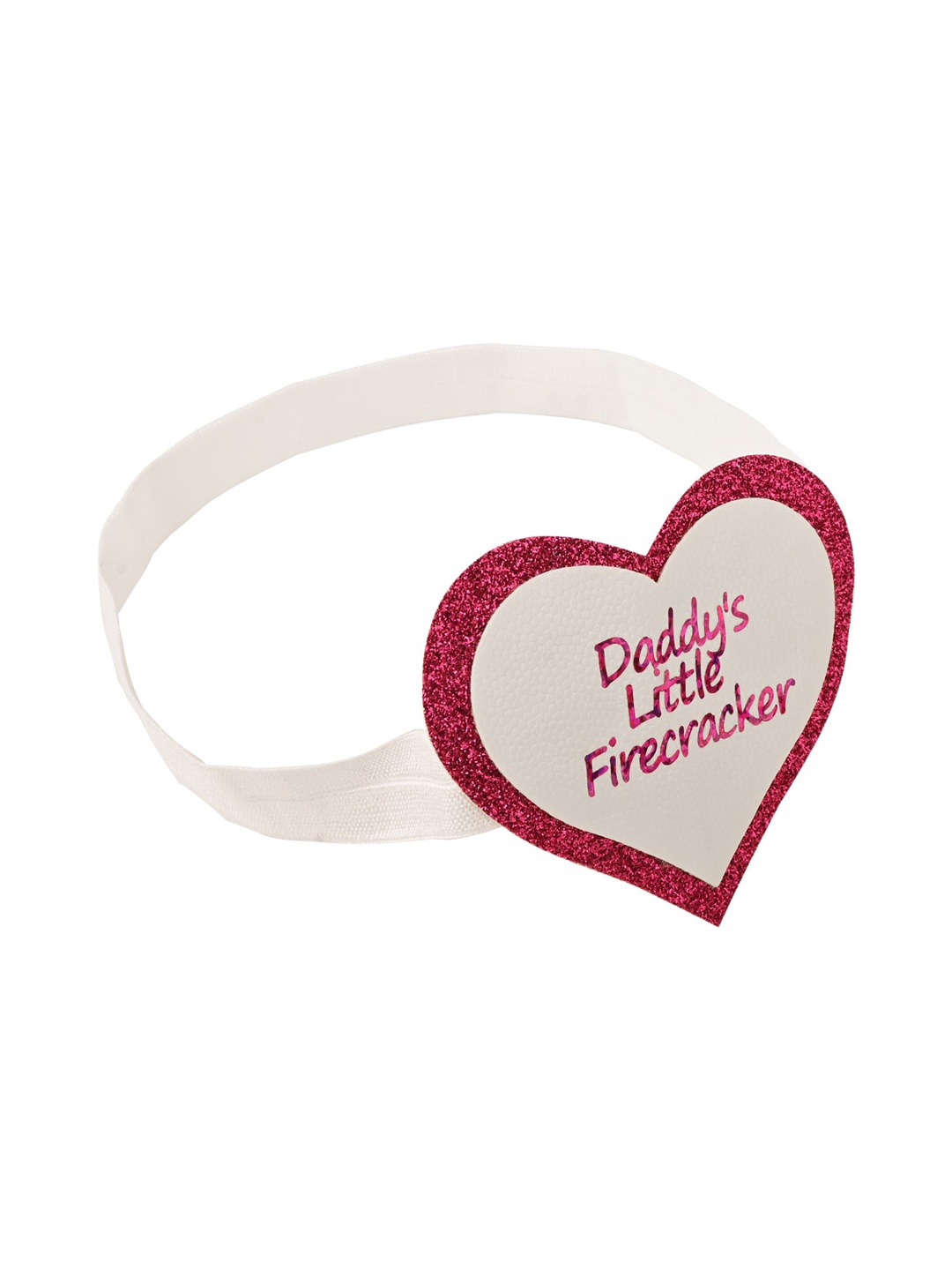 

Aye Candy Girls Pink Heart Daddy's Little Firecracker Headband