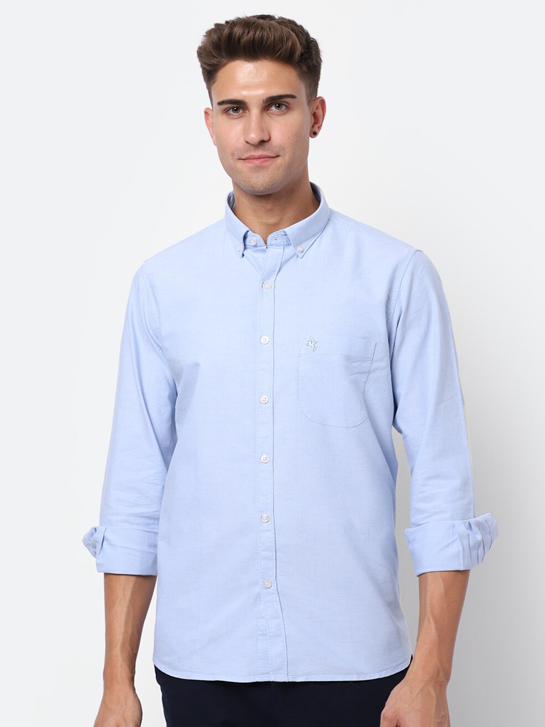

Cantabil Men Blue Casual Shirt