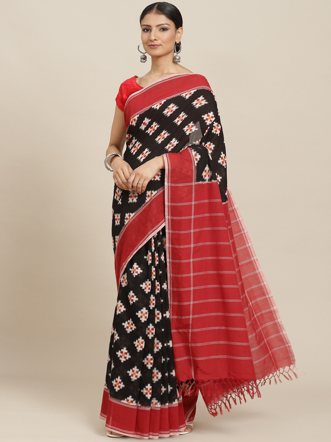 

ADITRI Assorted Pure Cotton Ikat Saree