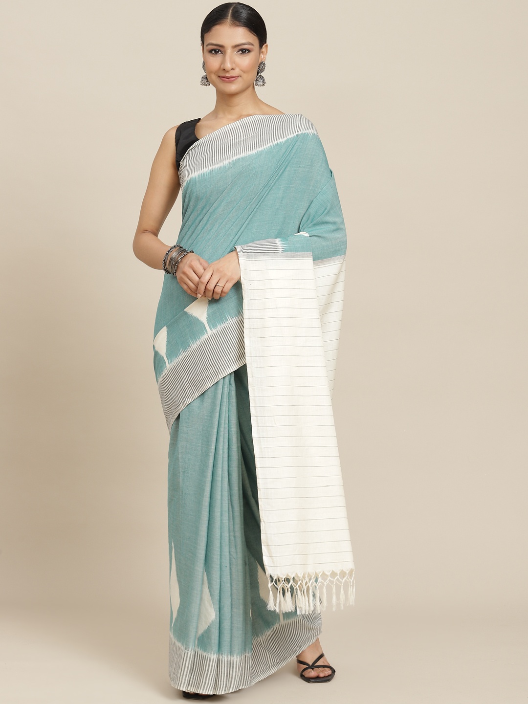 

ADITRI Handloom Assorted Pure Cotton Ikat Saree