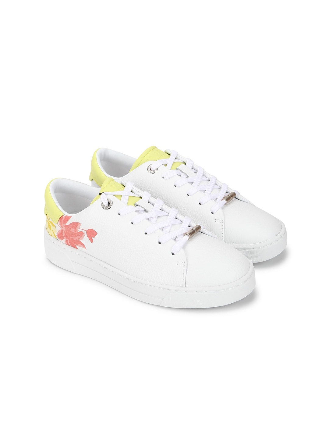 

Ted Baker Women White Printed Leather Sneakers