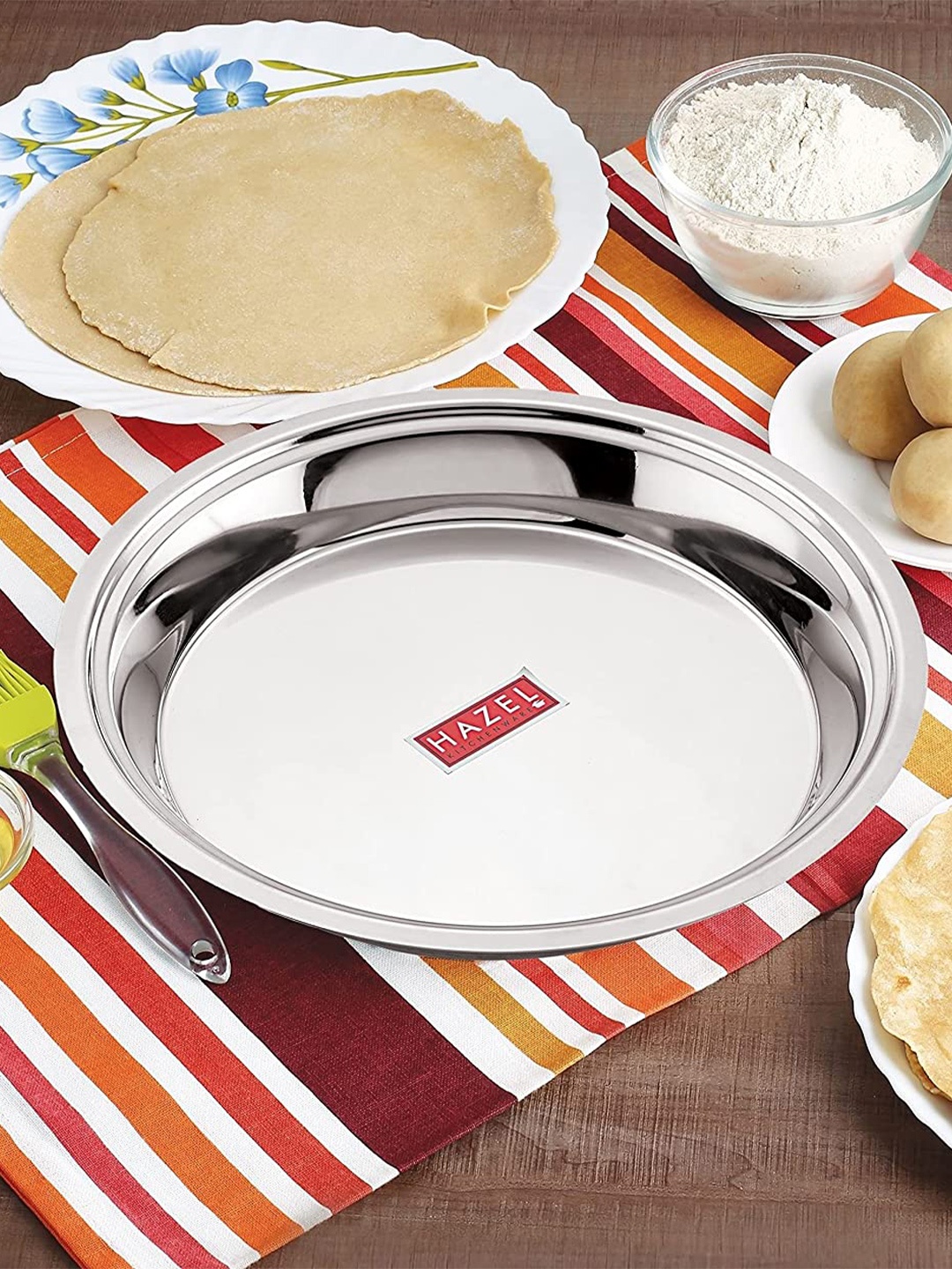 

HAZEL Stainless Steel Dough Flour Kneading Parat For kitches 2700ml, Silver