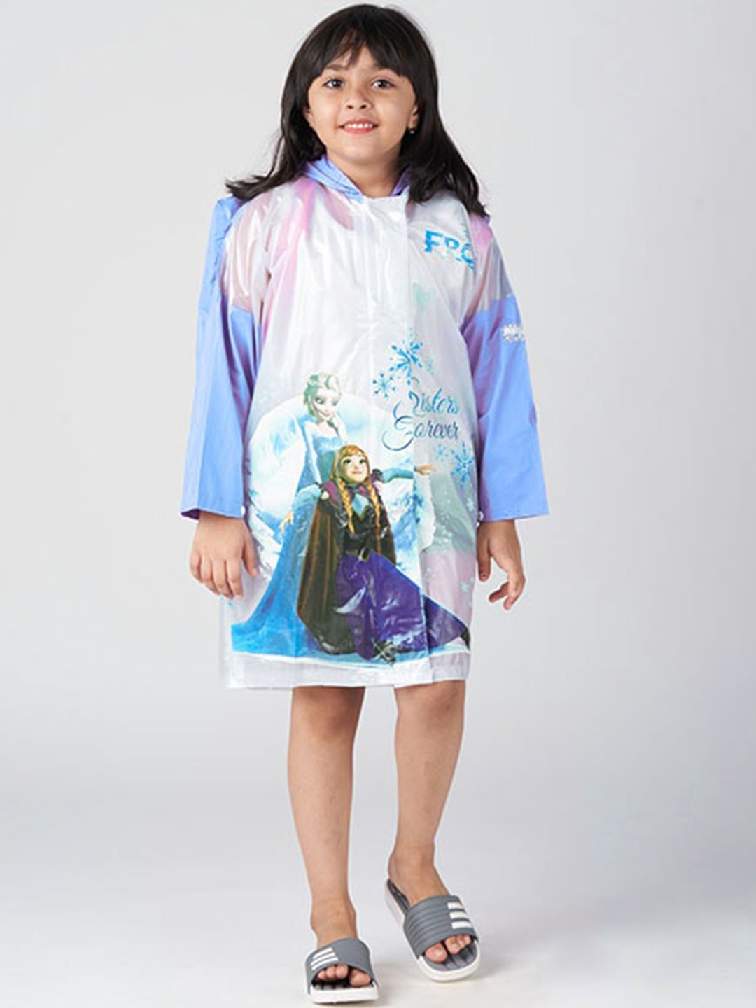 

Zeel Girls Blue Printed Rain Jacket
