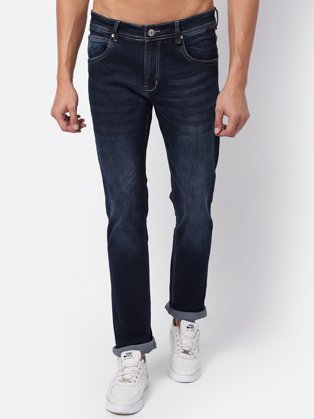 

Cantabil Men Blue Light Fade Jeans