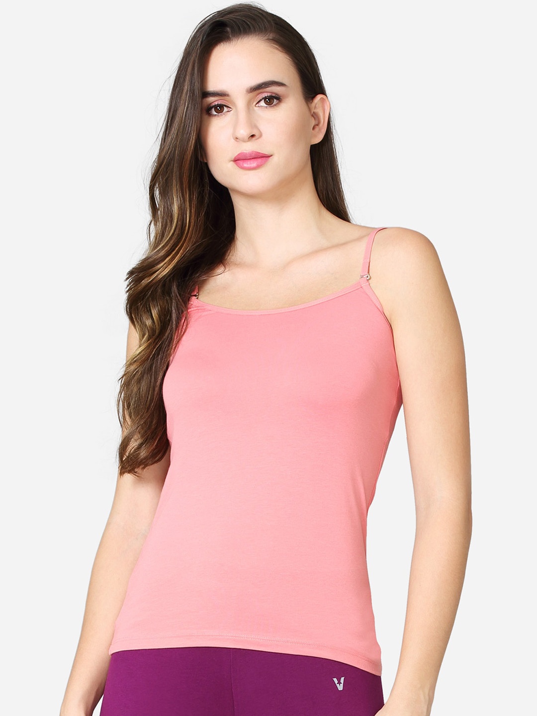 

VStar Women Pink Solid Cotton Camisoles