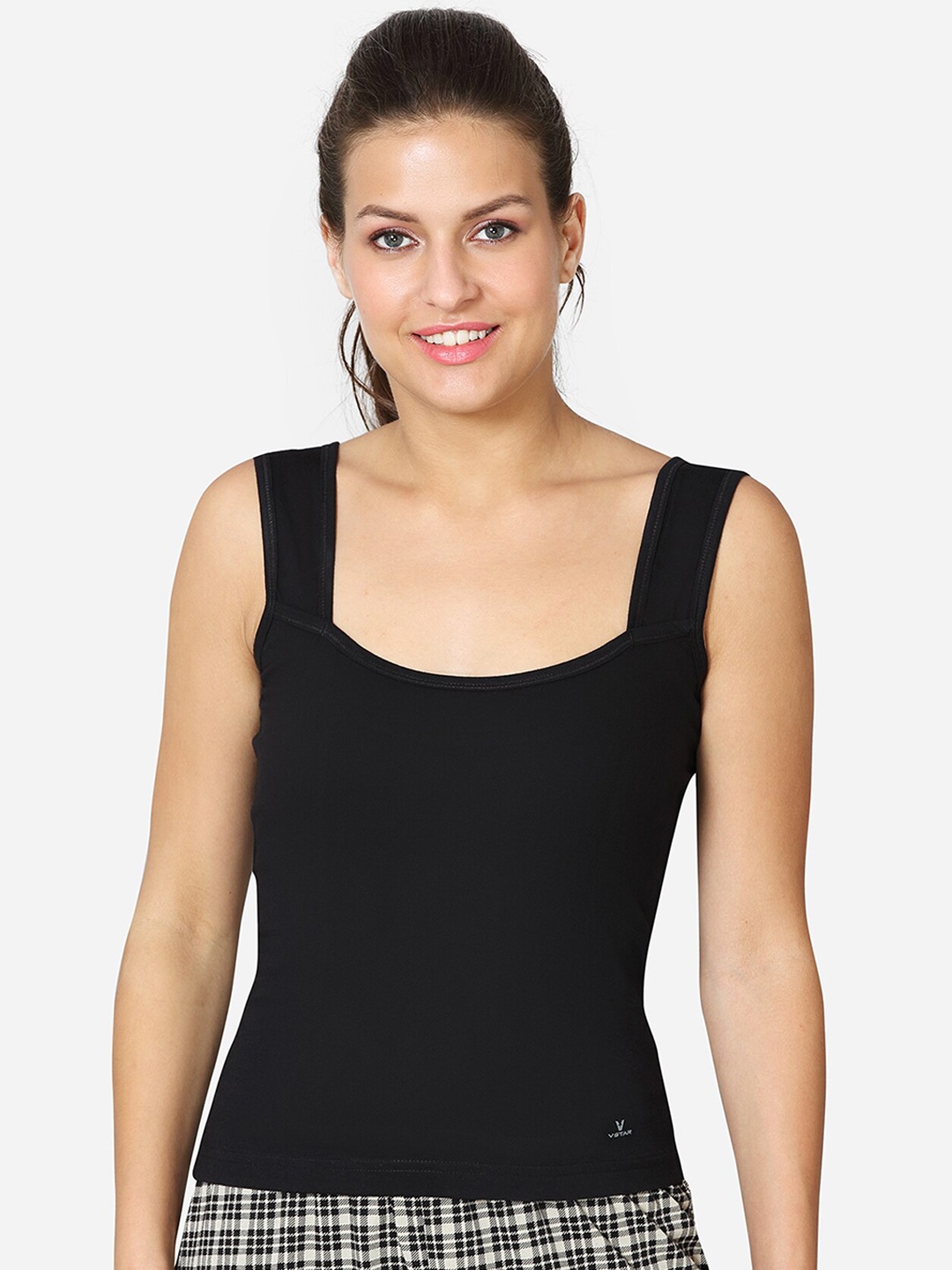 

VStar Women Black Solid Pure Combed Cotton Camisole