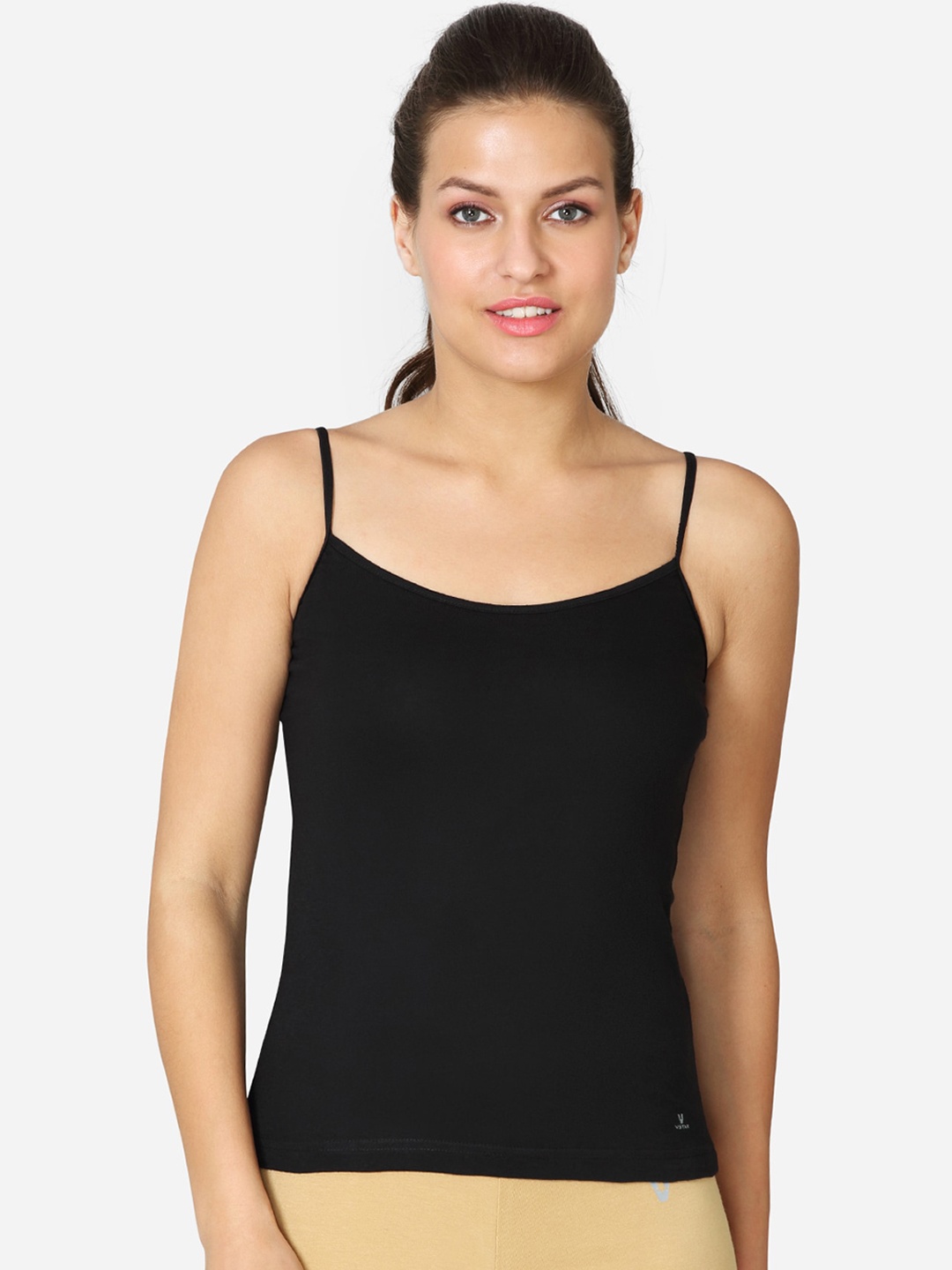

VStar Women Black Solid Pure Combed Cotton Camisole