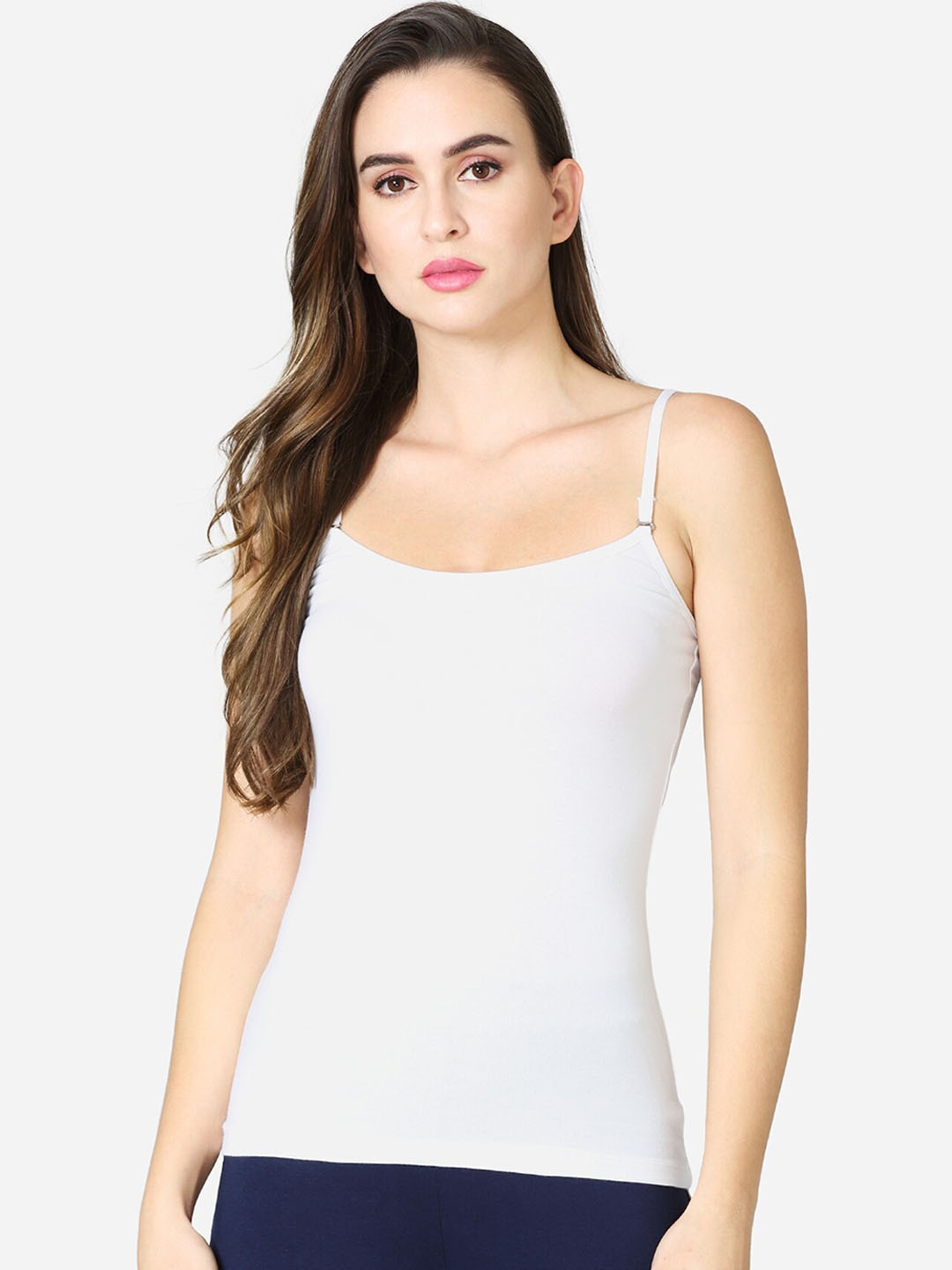 

VStar Women White Solid Pure Combed Cotton Camisole