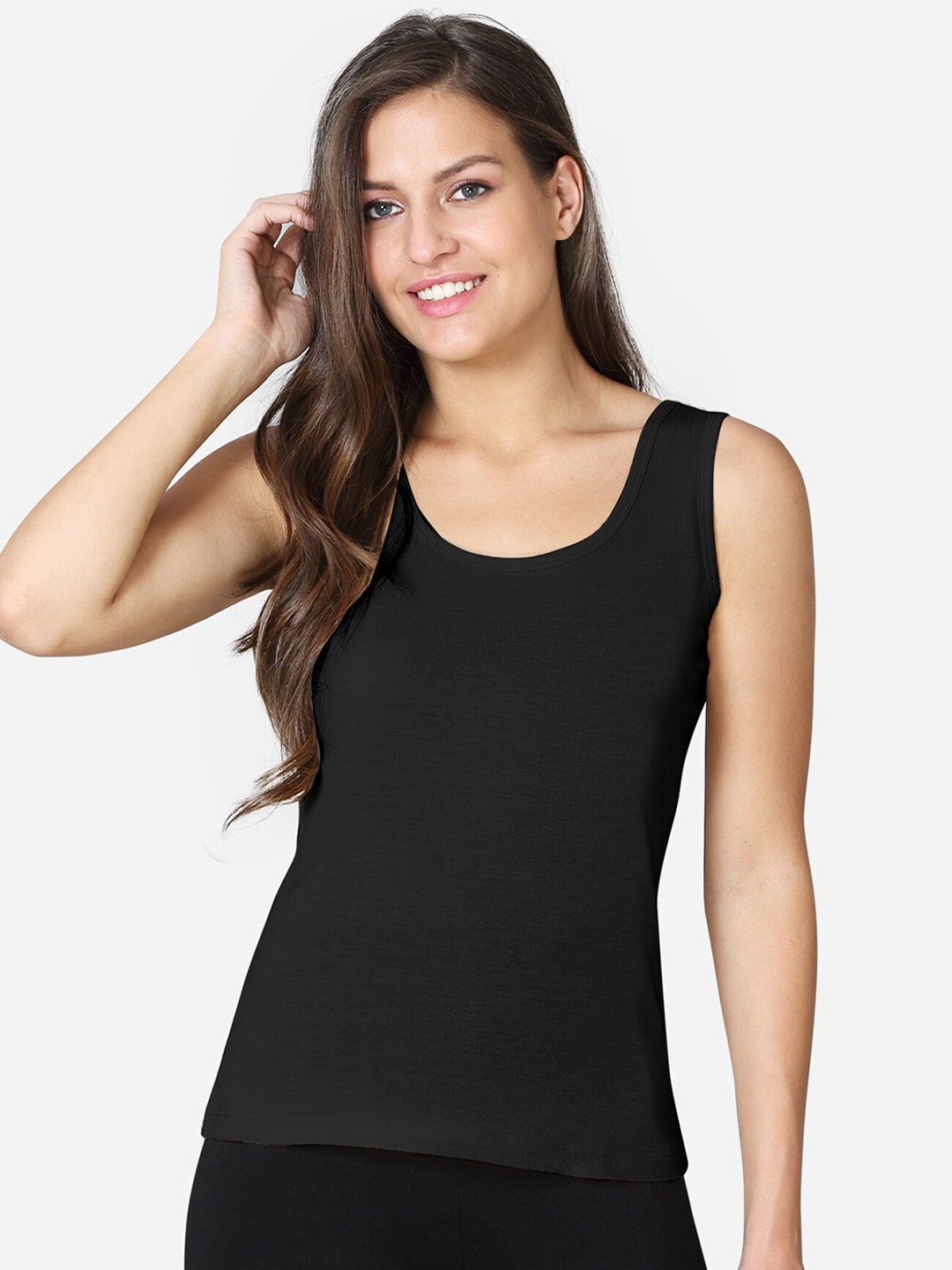 

VStar Women Black Solid Pure Combed Cotton Camisole