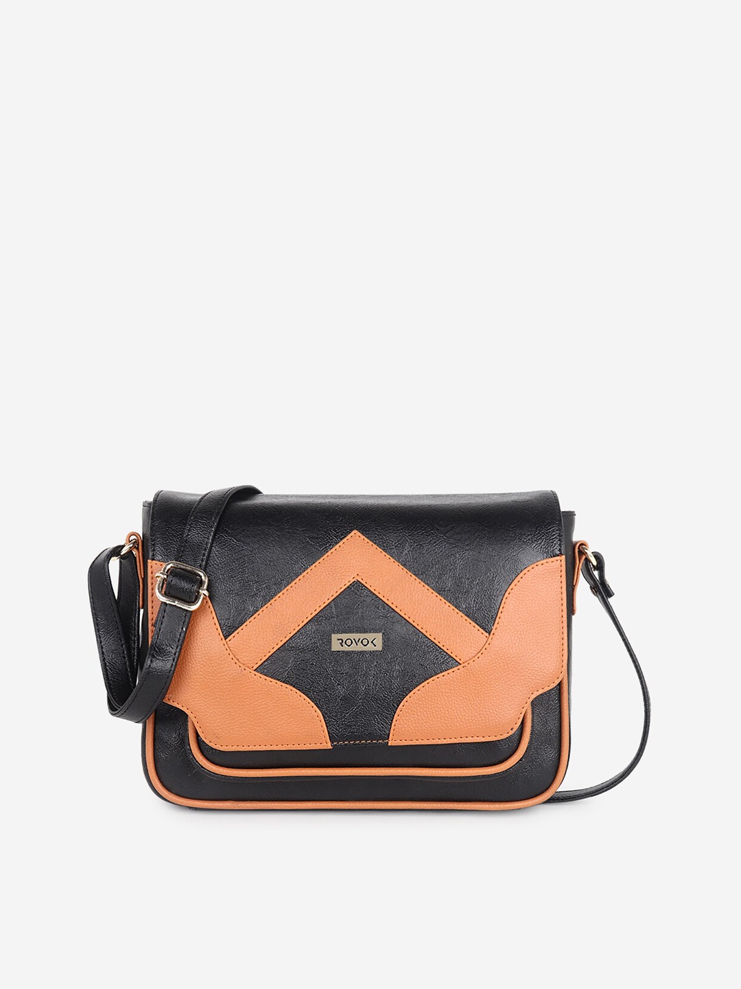 

ROVOK Black Textured PU Swagger Handheld Bag