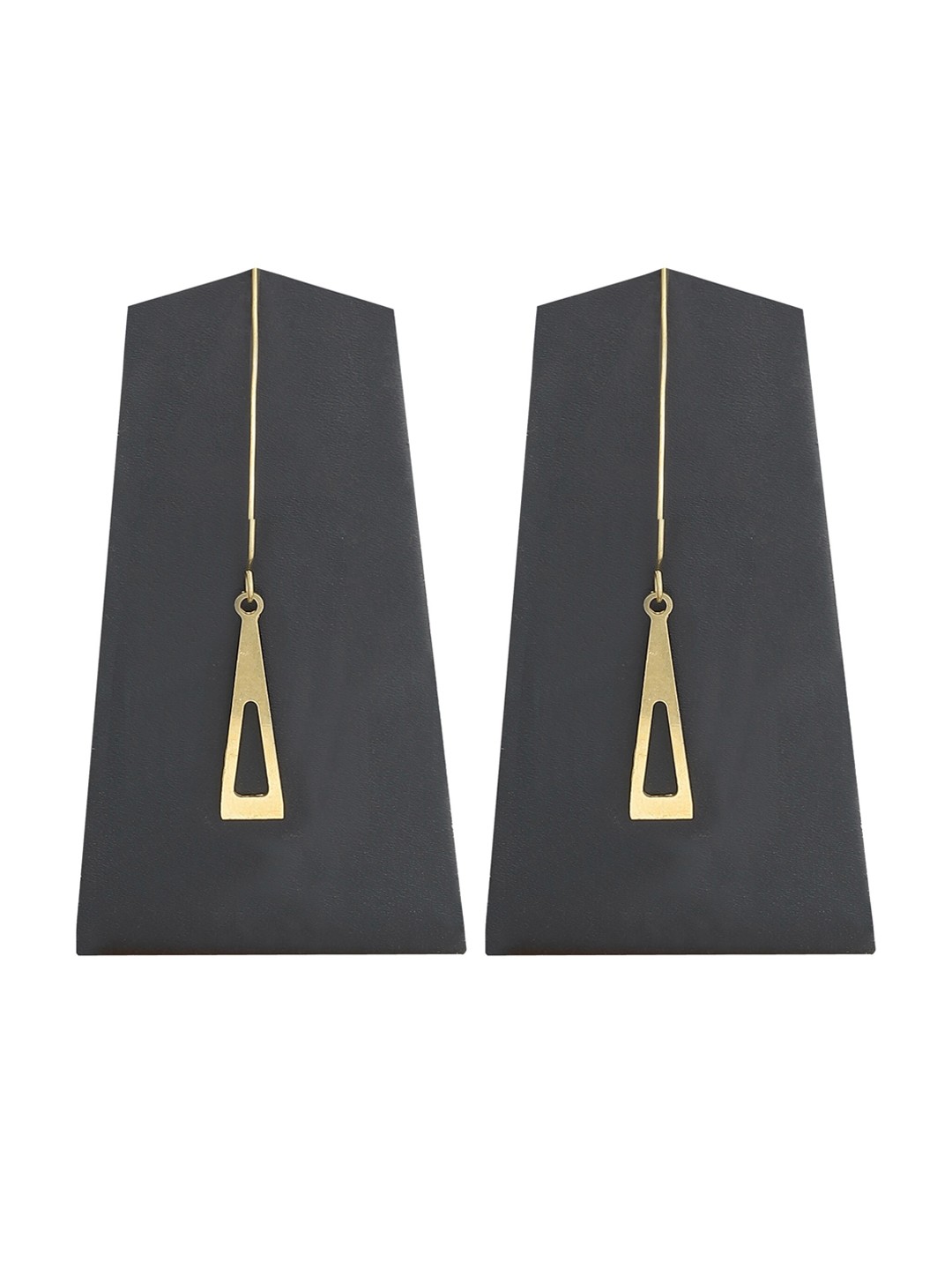 

Goldnera Gold-Toned Geometric Drop Earrings