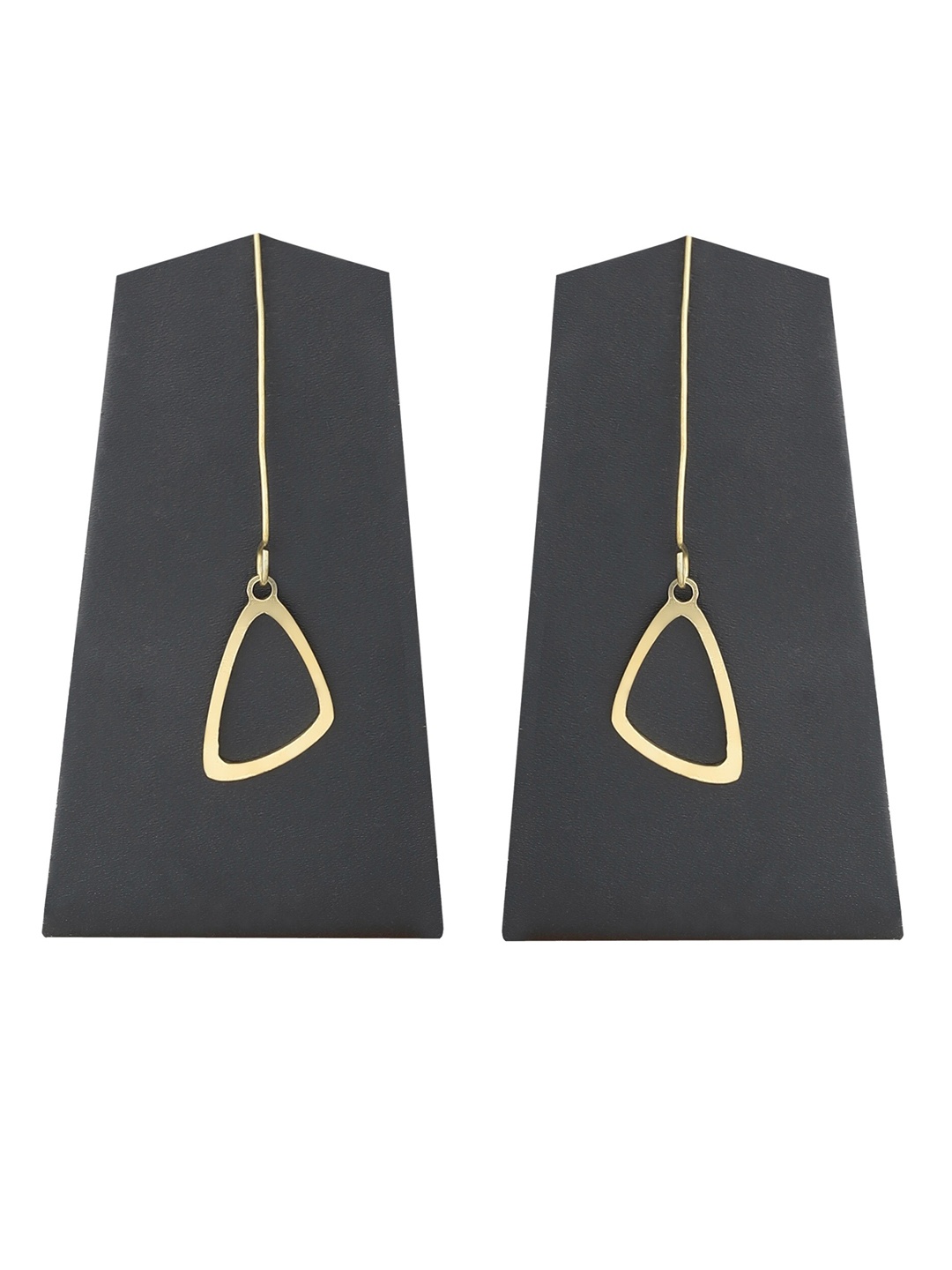 

Goldnera Gold-Toned Geometric Drop Earrings