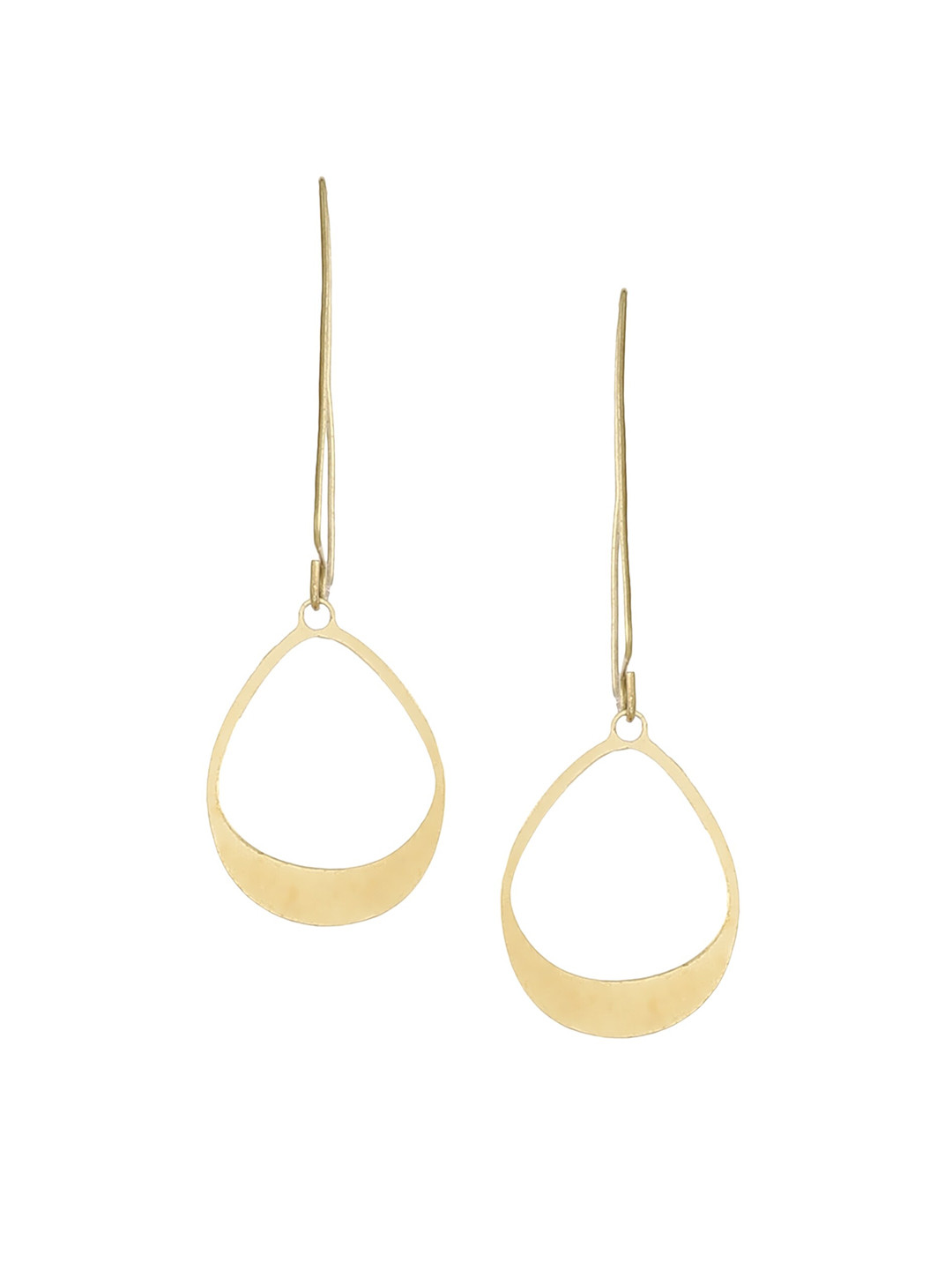 

Goldnera Gold-Toned Geometric Drop Earrings
