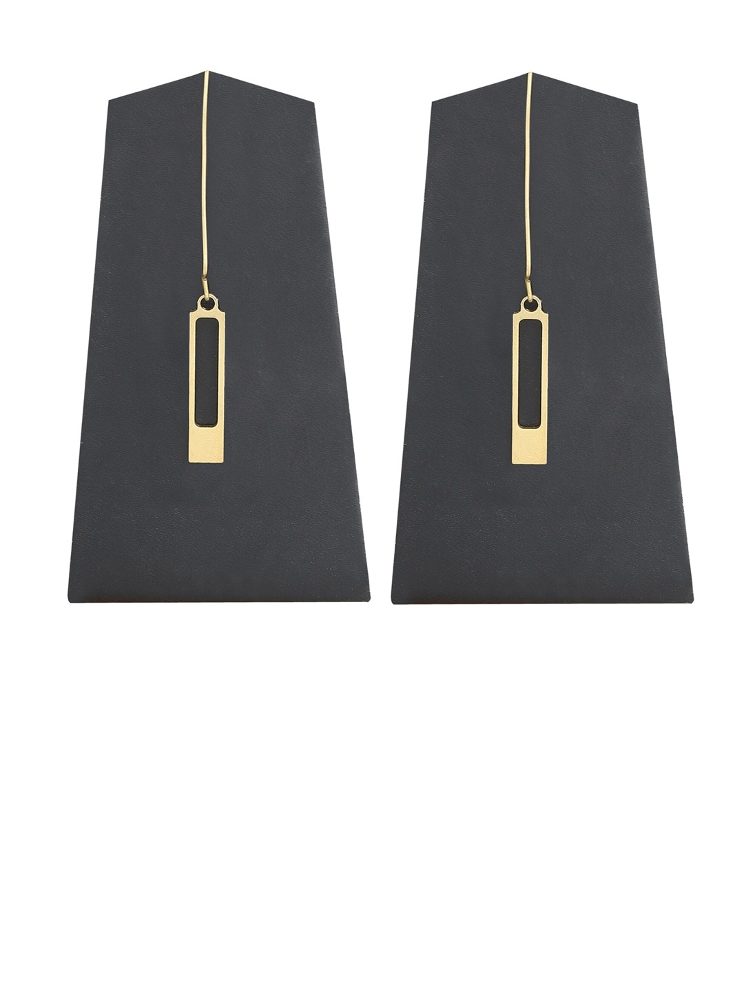 

Goldnera Gold-Toned Geometric Drop Earrings