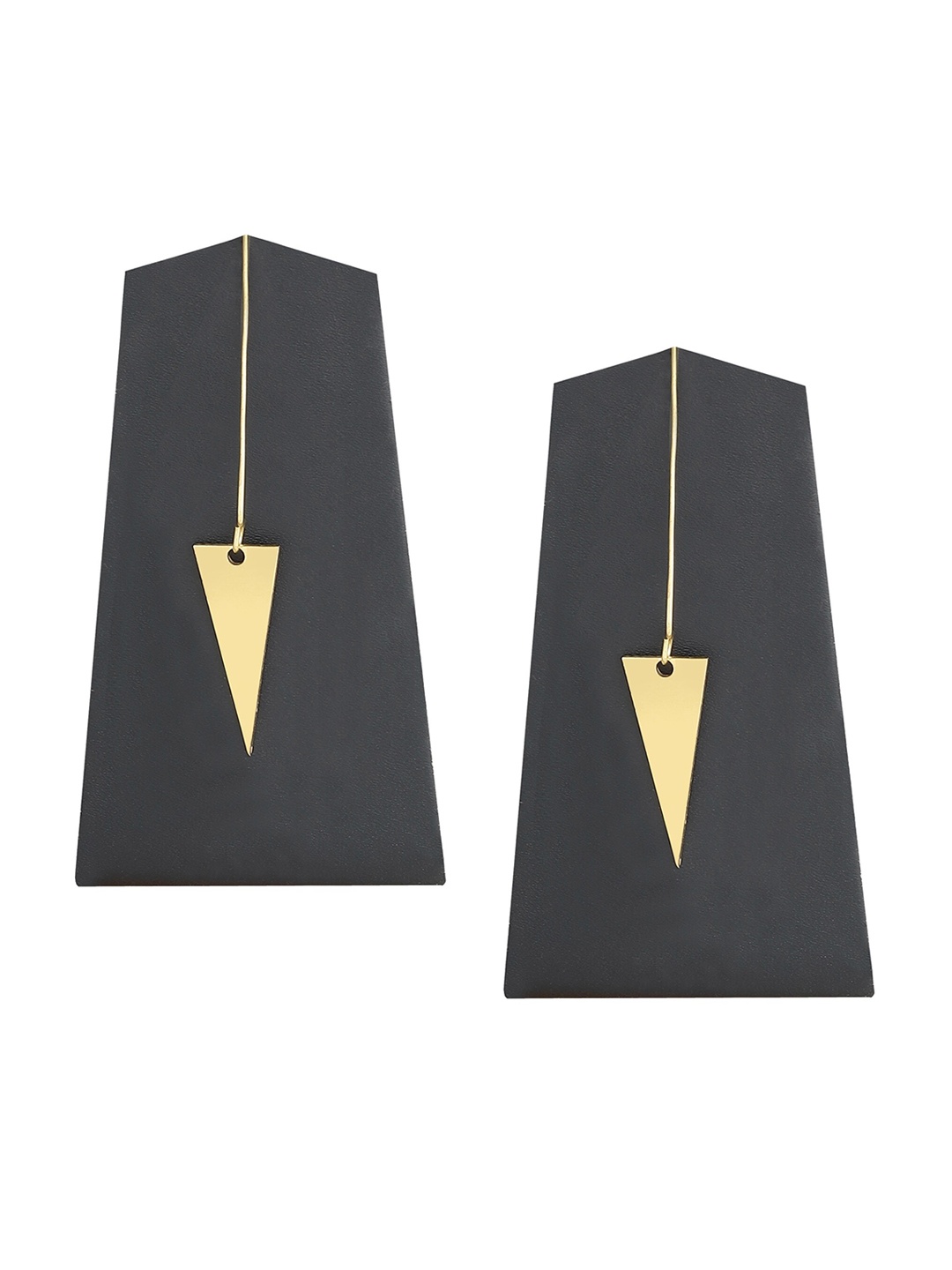 

Goldnera Gold-Toned Geometric Drop Earrings