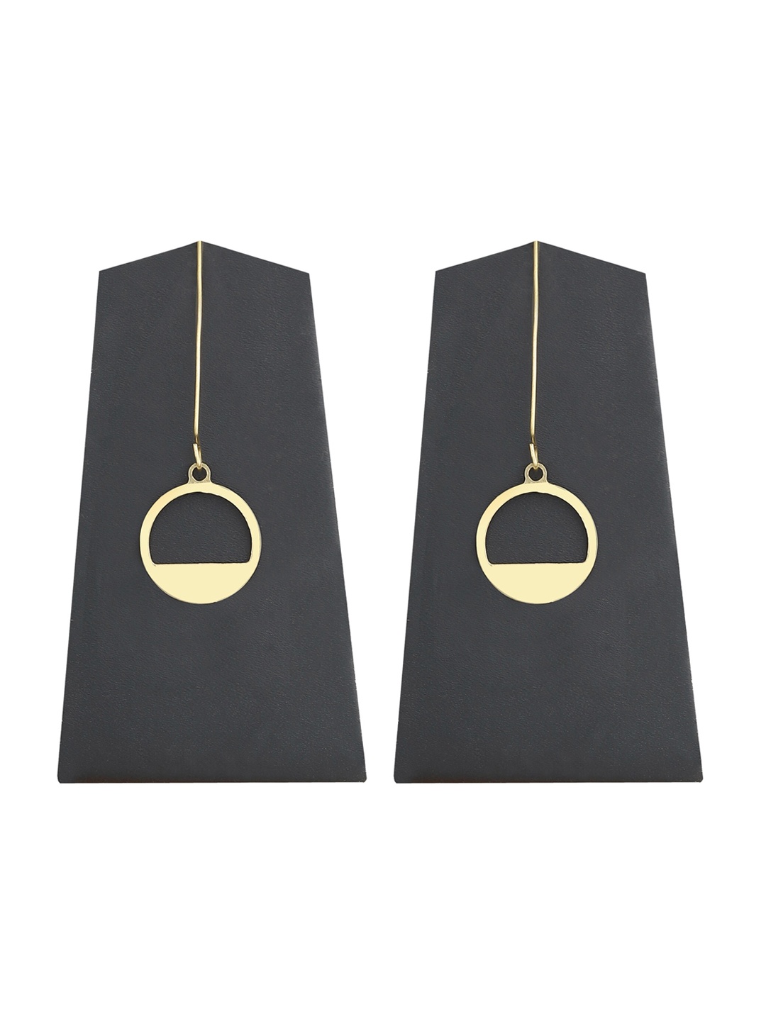 

Goldnera Gold-Toned Geometric Drop Earrings