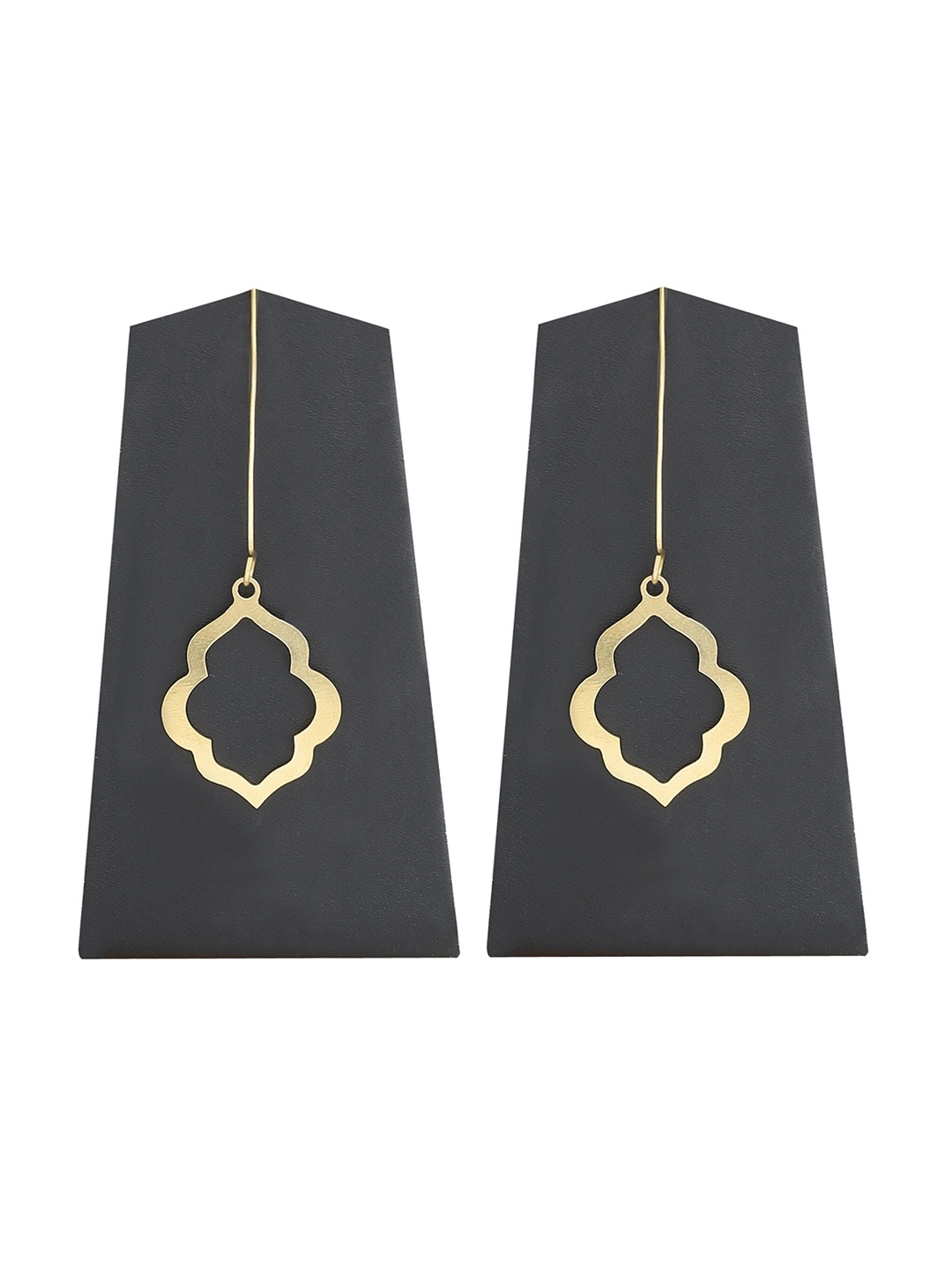 

Goldnera Gold-Toned Geometric Drop Earrings