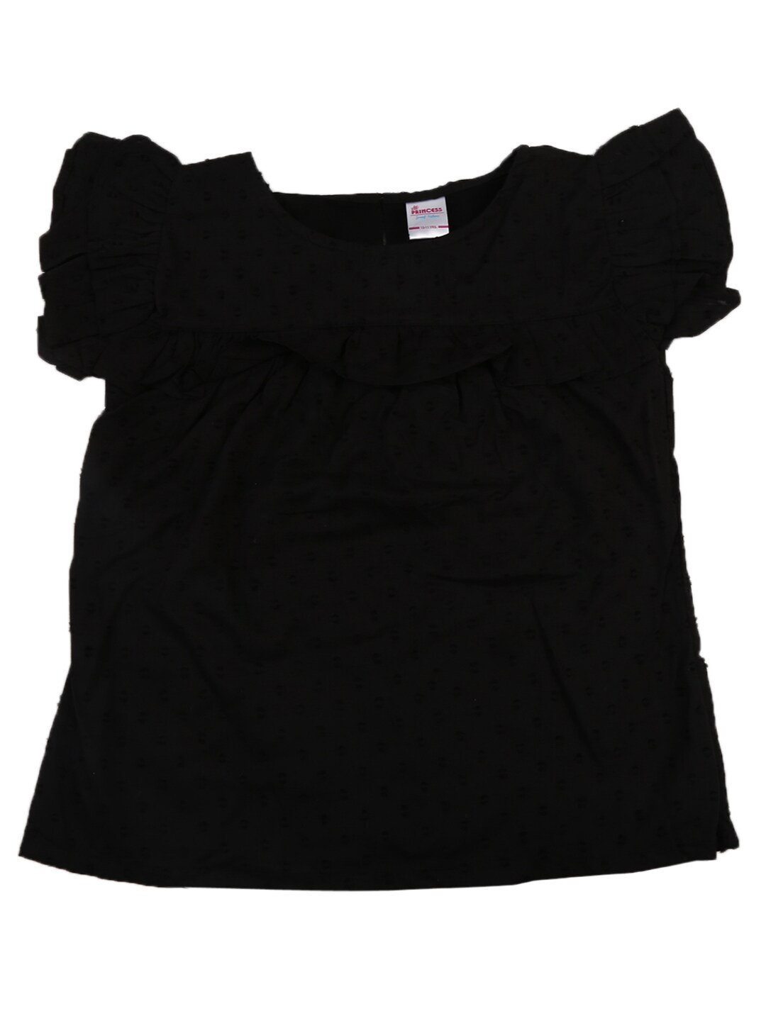 

V-Mart Black Self Design Top