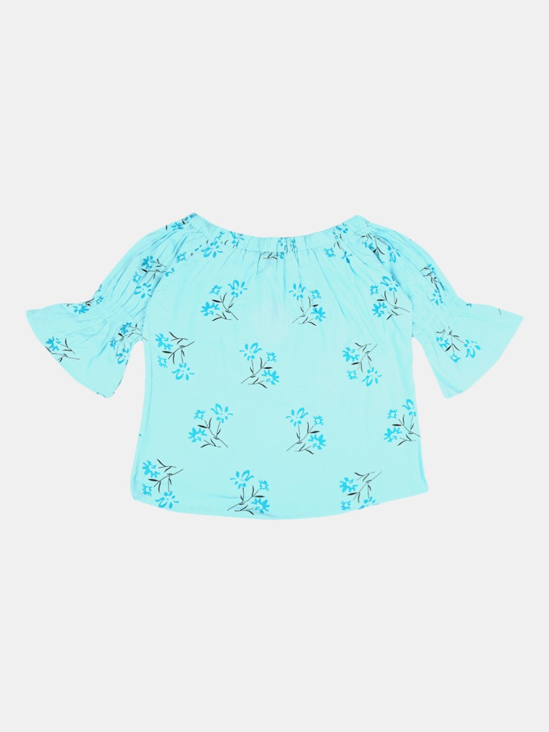 

V-Mart Blue Floral Print Top