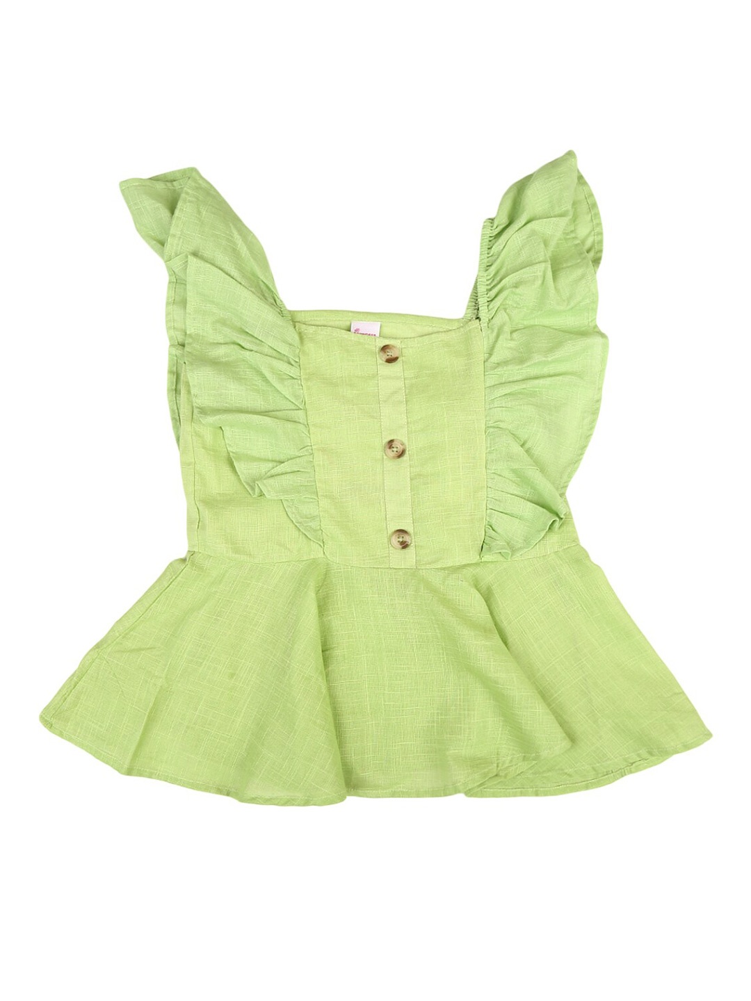 

V-Mart Green Peplum Top