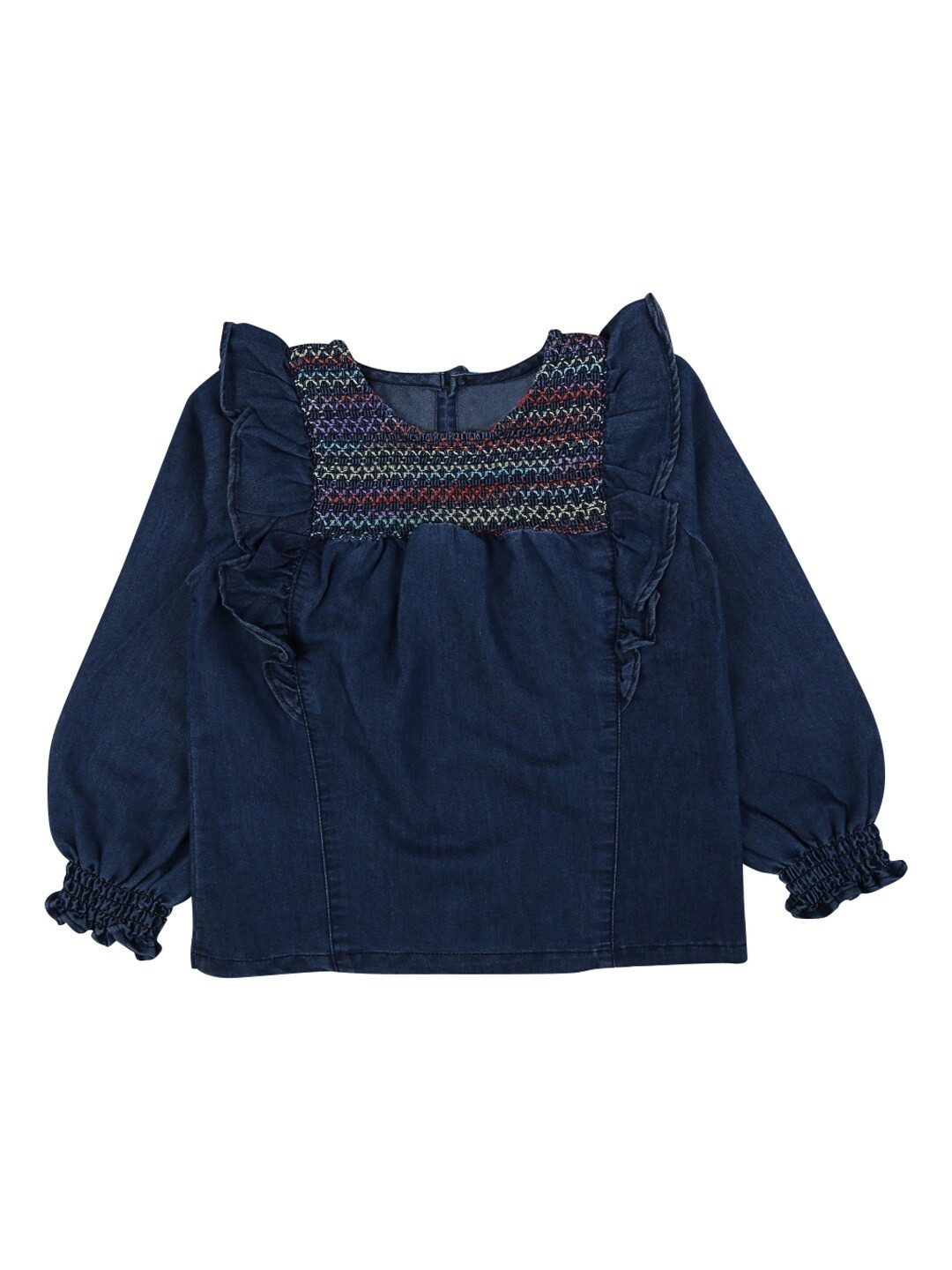 

V-Mart Blue Solid Top