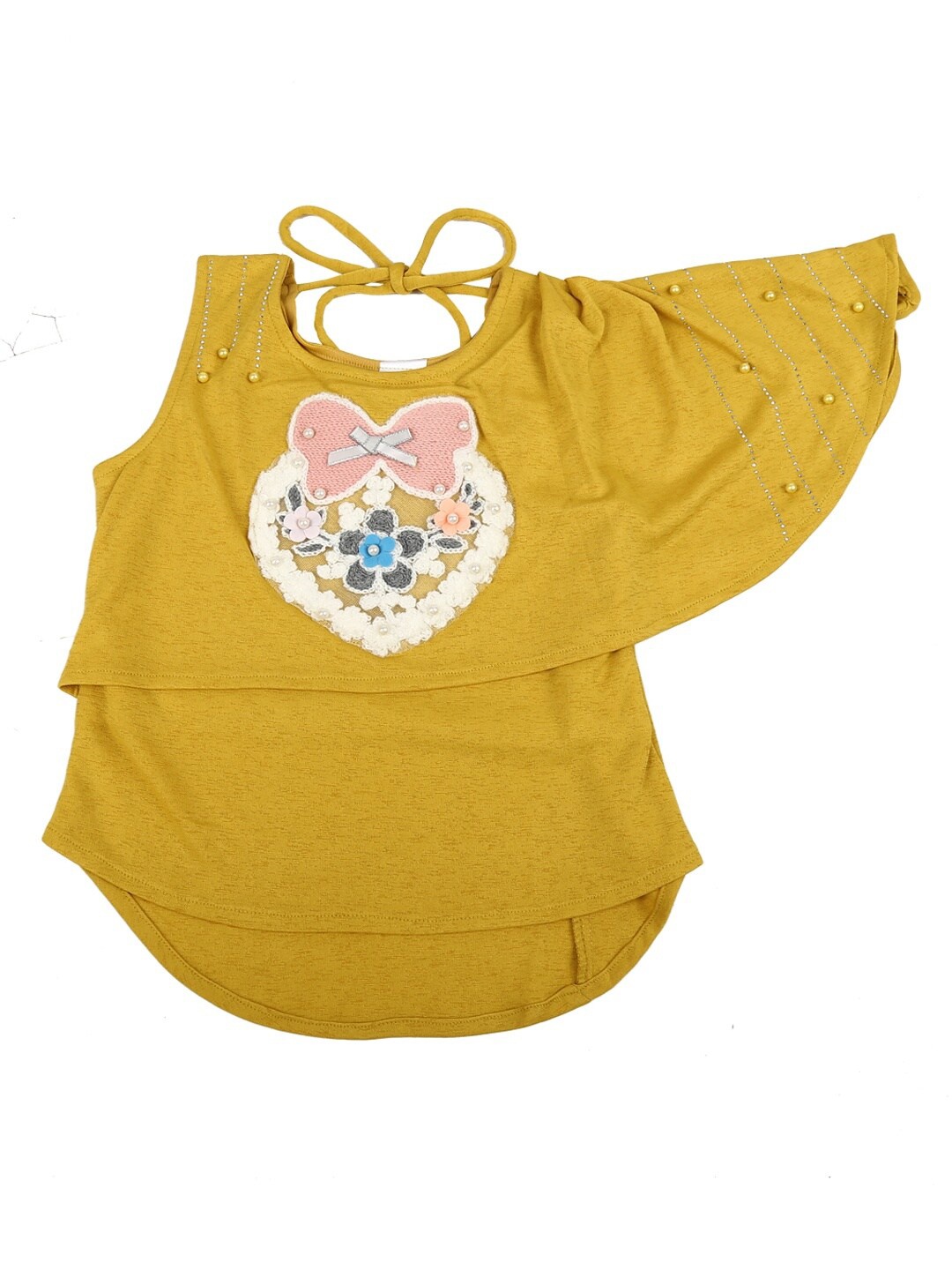 

V-Mart Yellow Embellished Top
