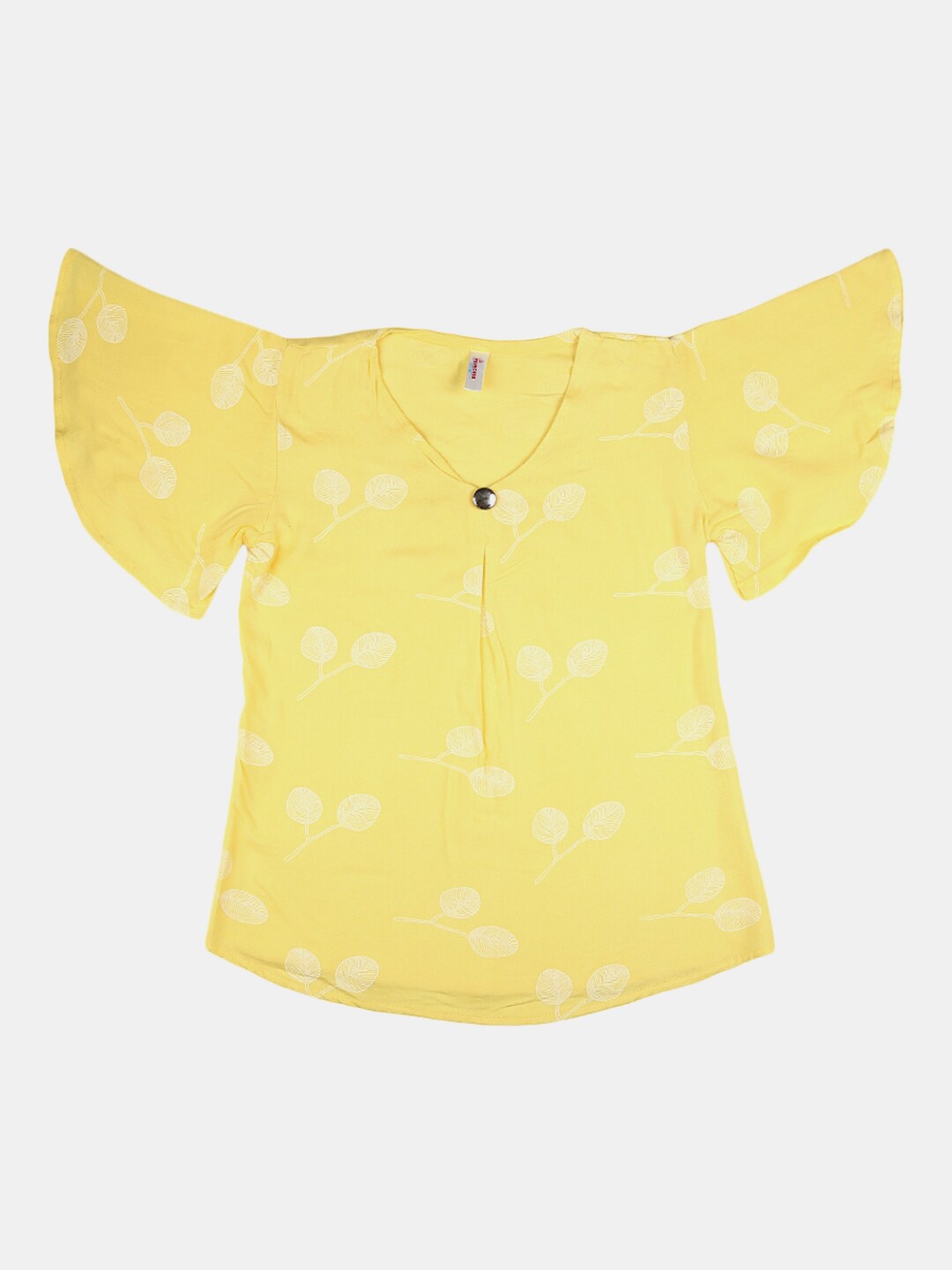 

V-Mart Yellow Print Top