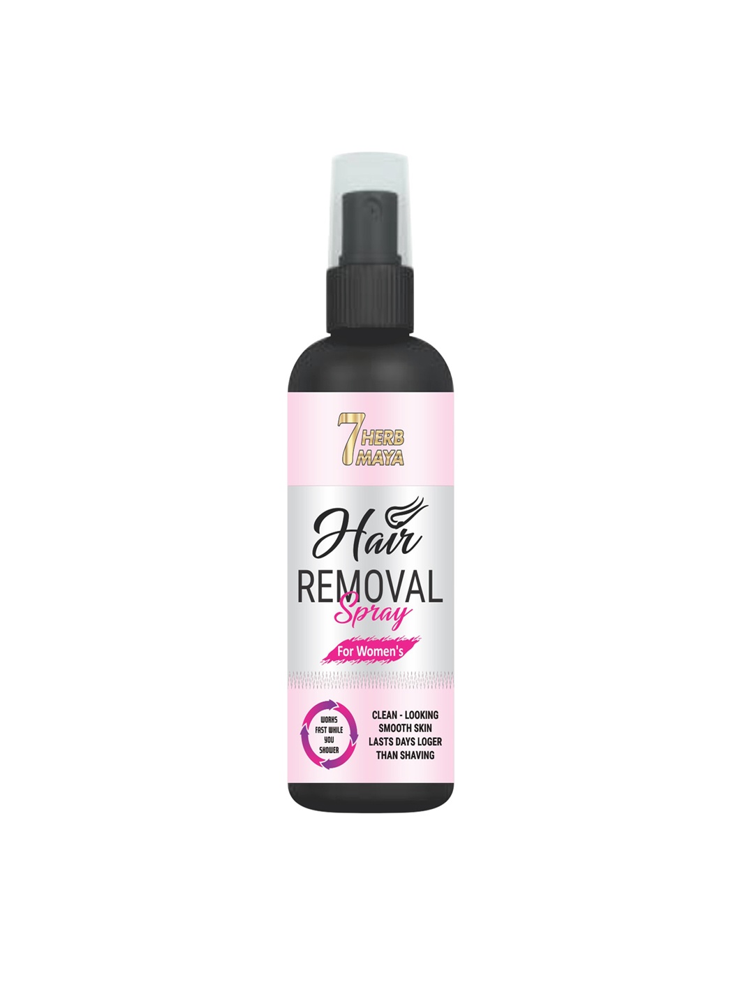 

7Herbmaya Women Hair Removal Spray - 100 ml, Pink