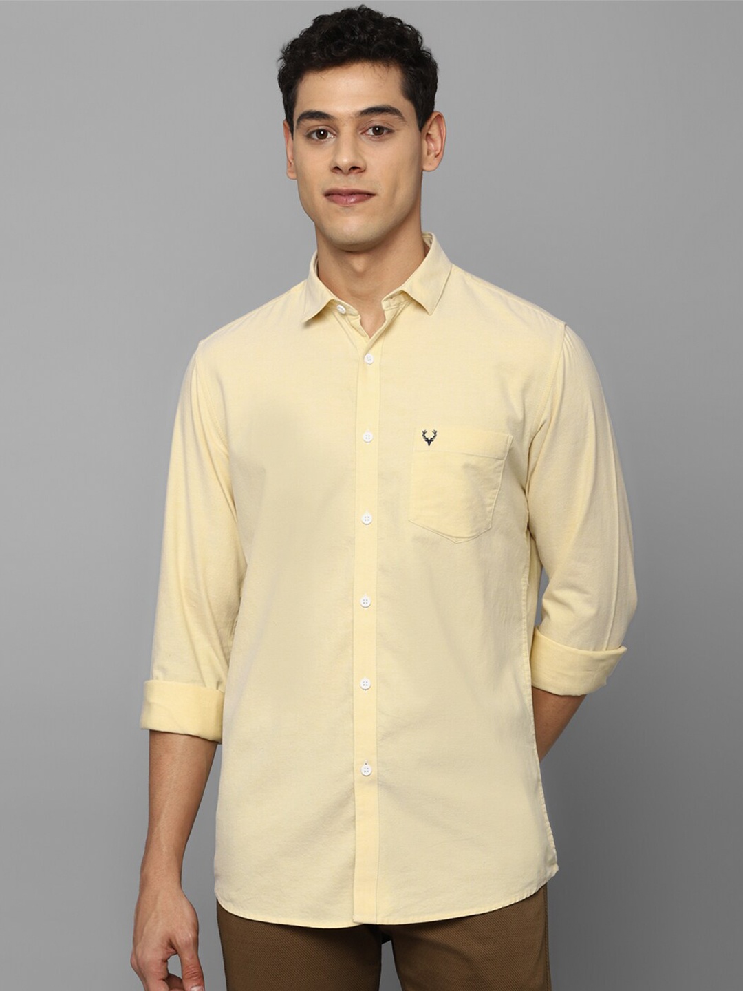 

Allen Solly Men Yellow Slim Fit Casual Shirt