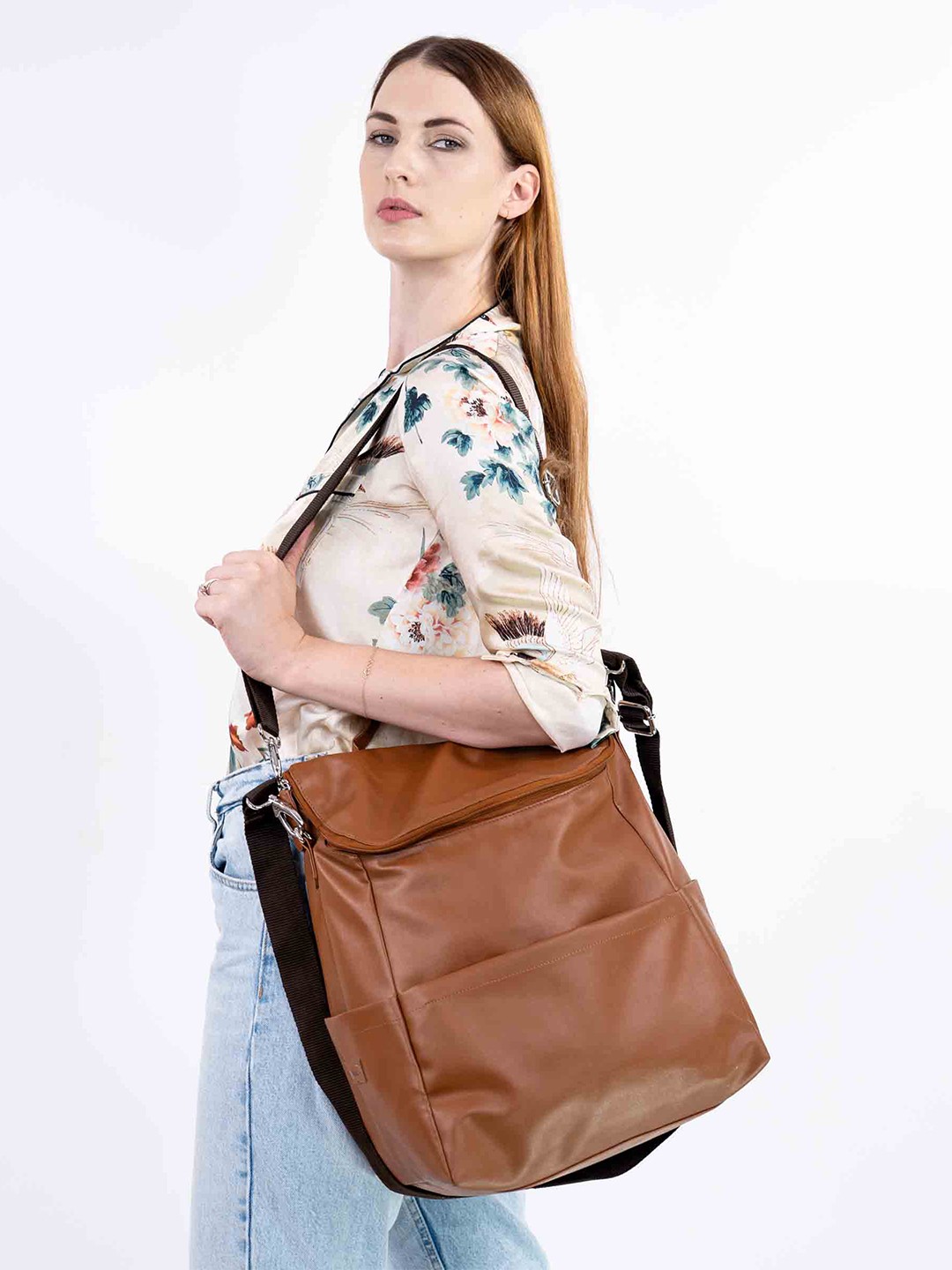 

haus & kinder Tan-Brown Solid Back Pack Diaper Bags