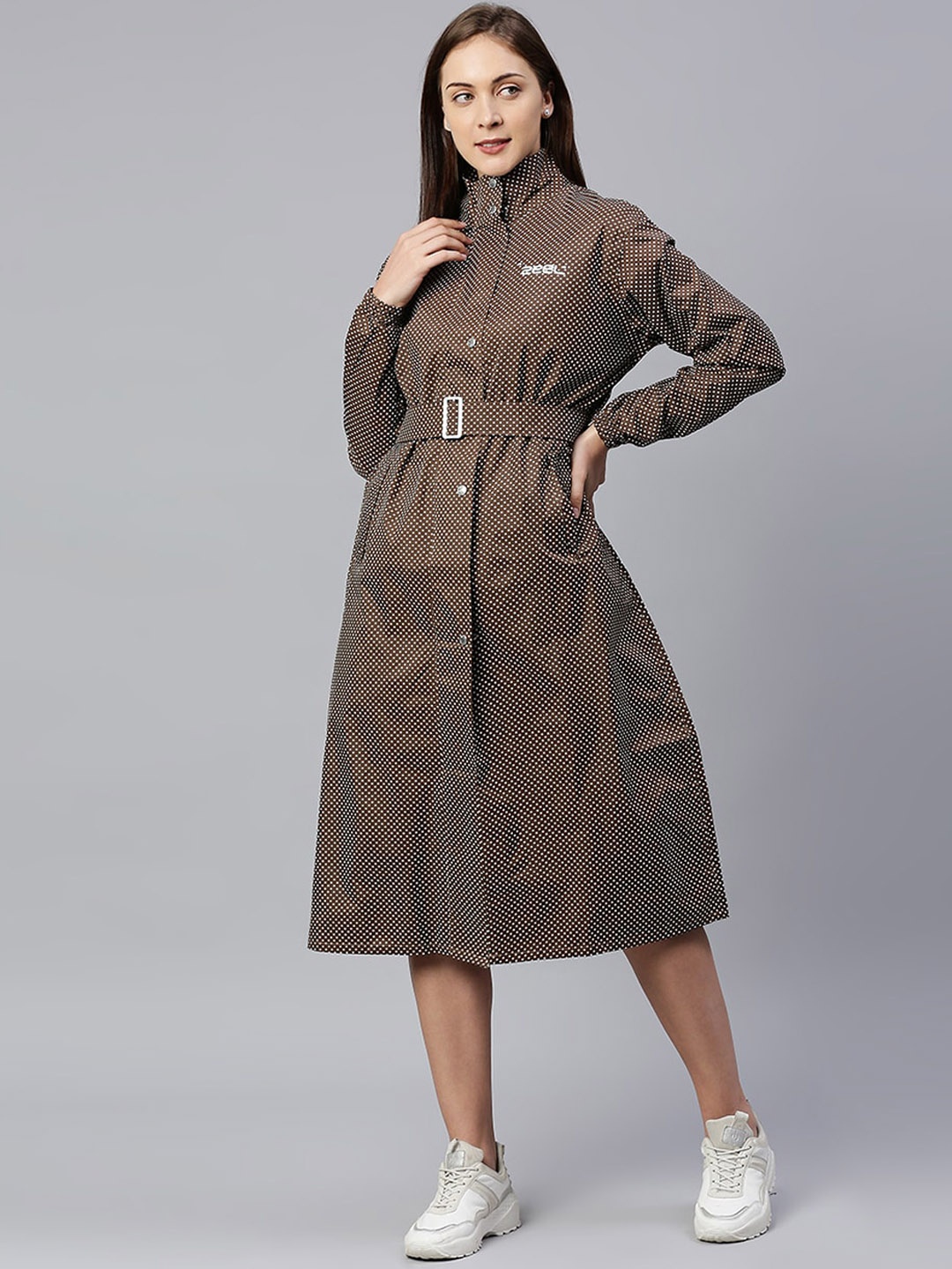 

Zeel Women Brown Printed Rain Jacket