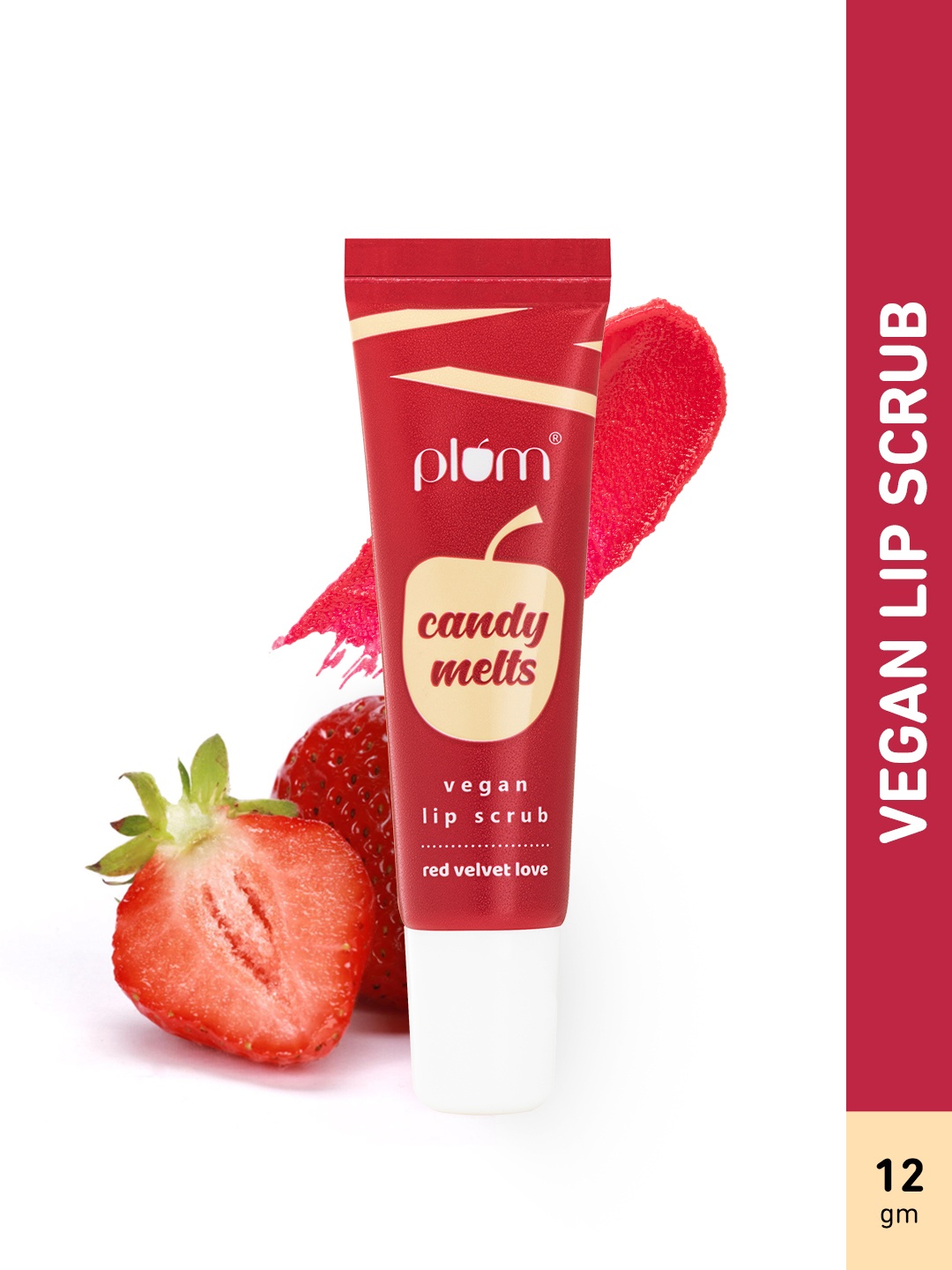 

Plum Candy Melts Vegan Lip Scrub-Red Velvet Love 12gm
