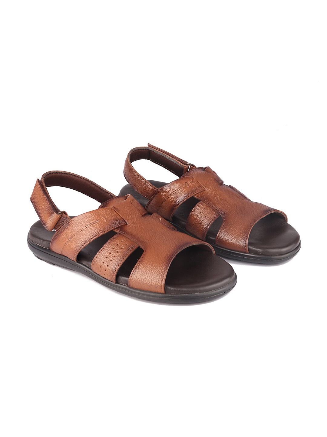 

Red Chief Men Tan & Black Leather Comfort Sandals