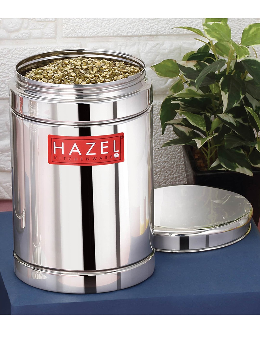 

HAZEL Set of 2 Silver-Toned Stainless Steel Kitchen Storage