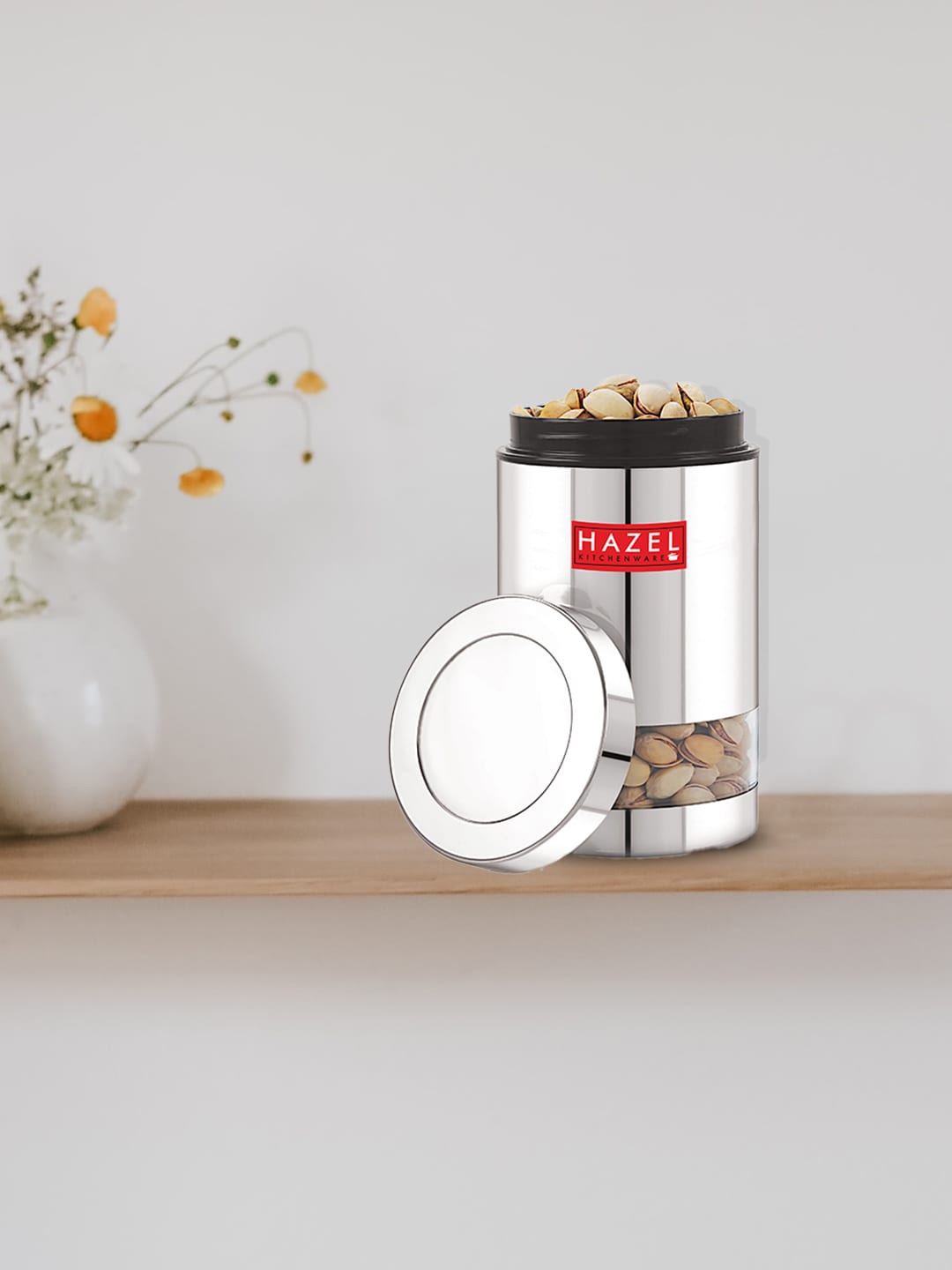 

HAZEL Silver-Toned Stainless Steel Kitchen Container