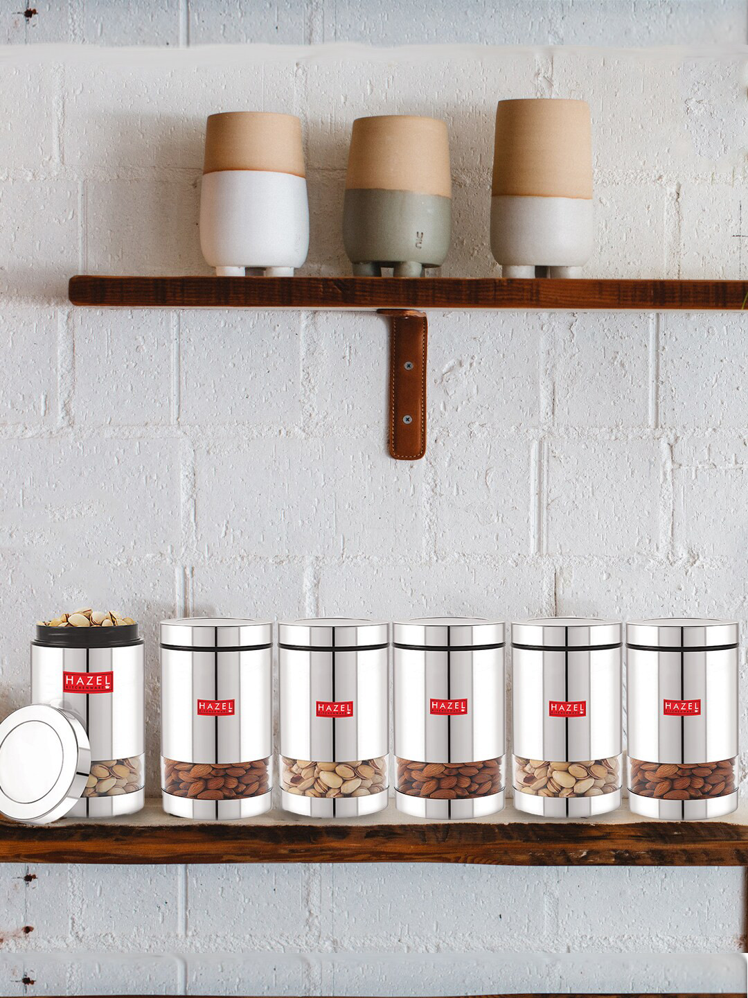 

HAZEL Set of 6 Silver Stainless Steel Container