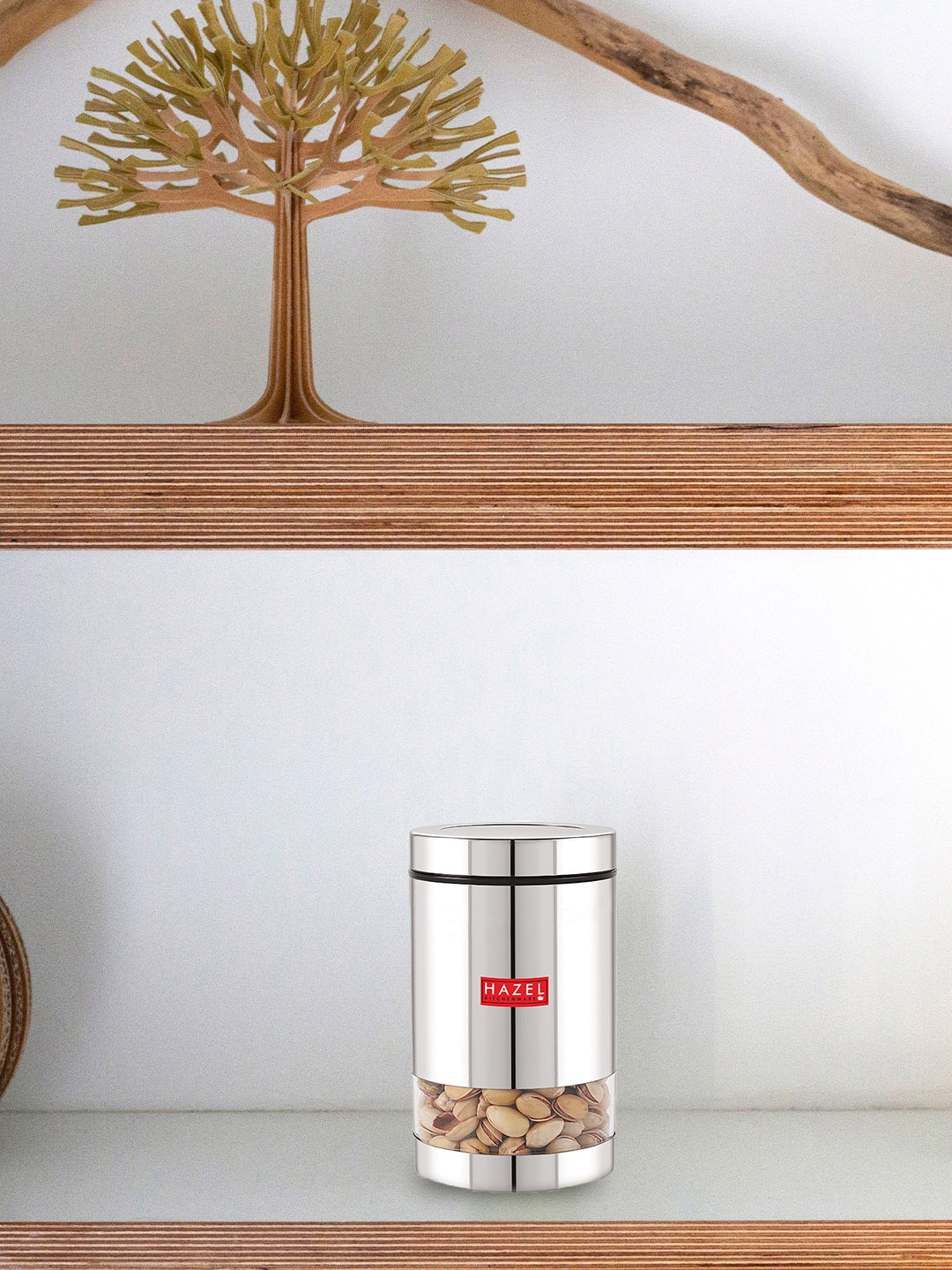 

HAZEL Silver Stainless Steel Masala Container