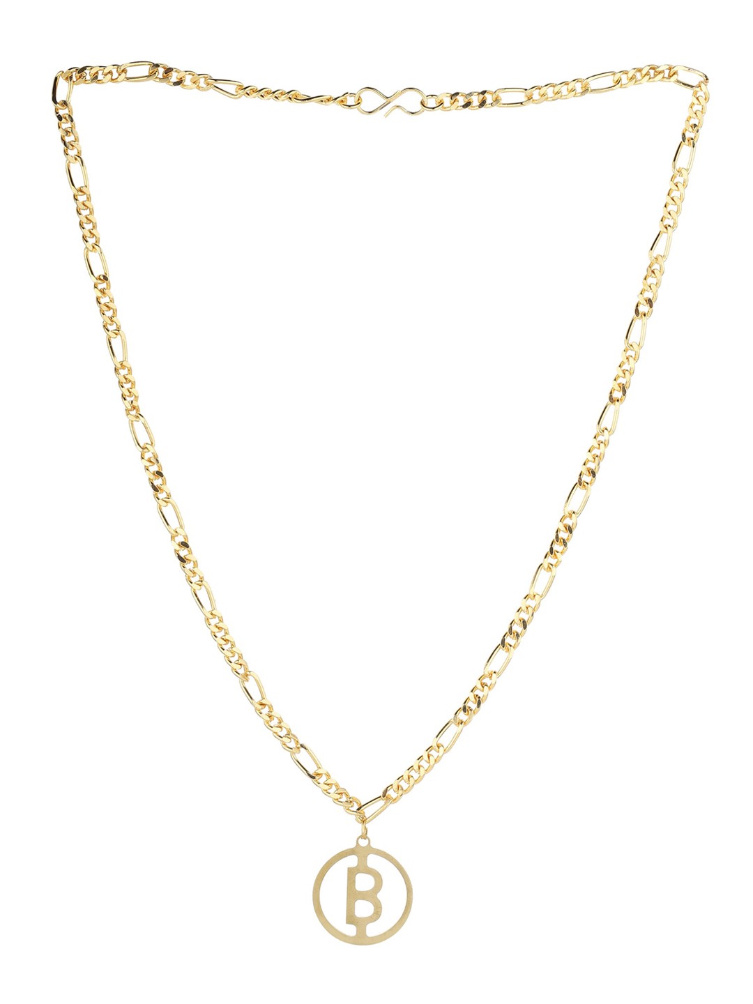 

Goldnera Men Gold-Plated Alphabet B Pendant