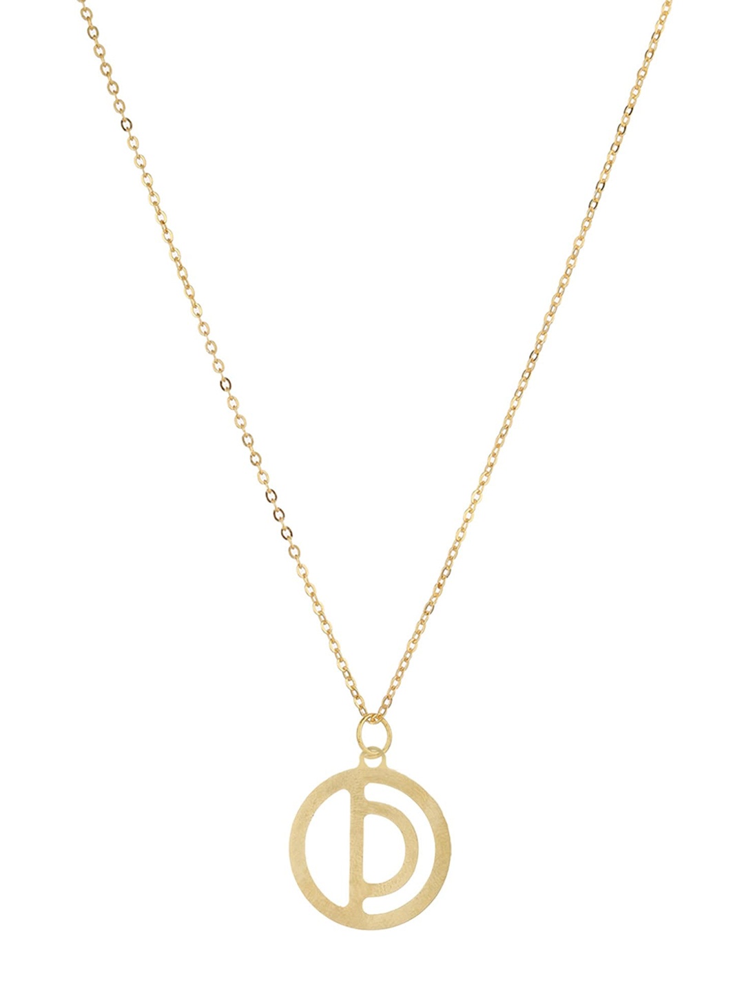 

Goldnera Men Gold-Toned Stylish Brass-Plated Alphabet D Pendant with Chain