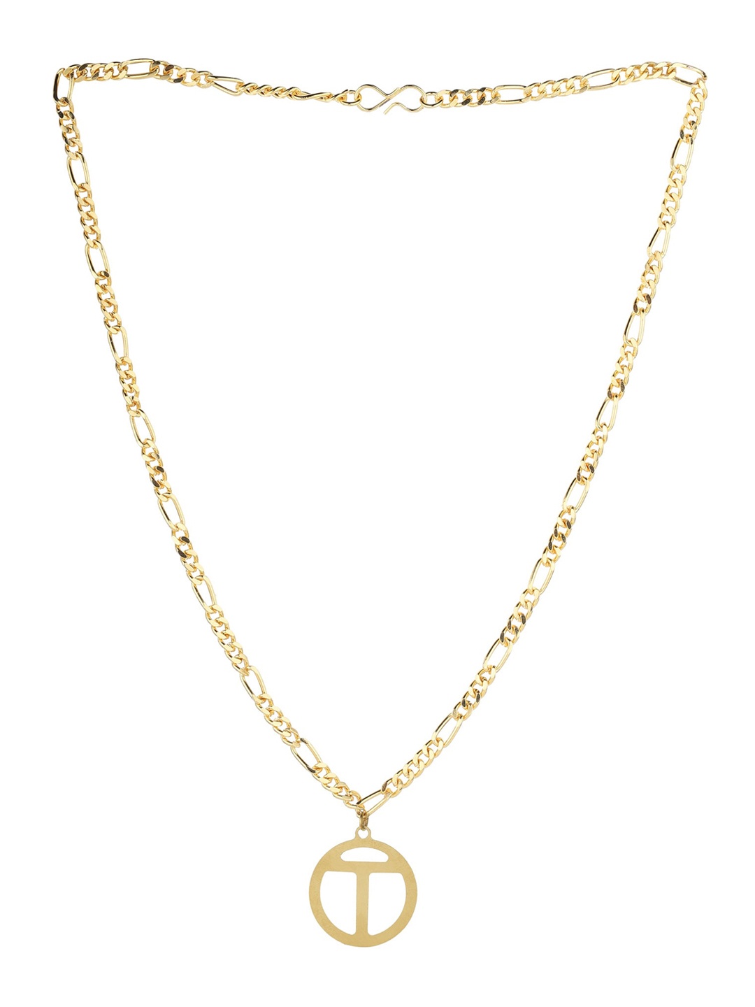 

Goldnera Men Brass-Plated Gold-Toned Pendant With Chain