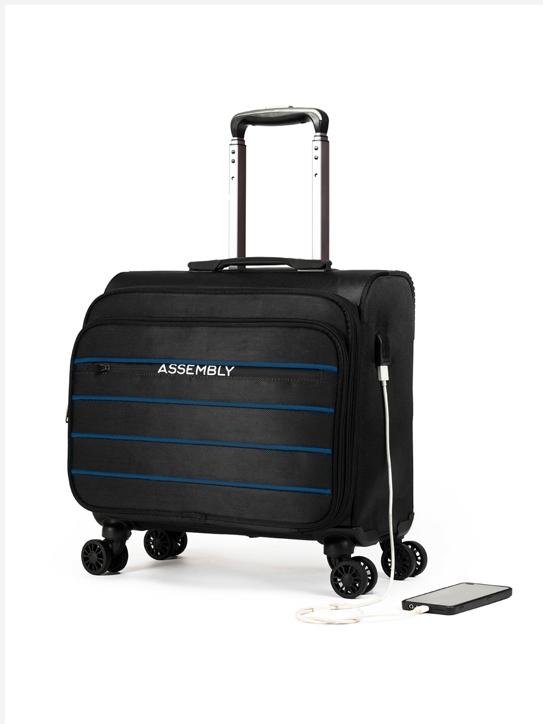 

Assembly Black Soft-Sided Overnighter Trolley Bag 40 L