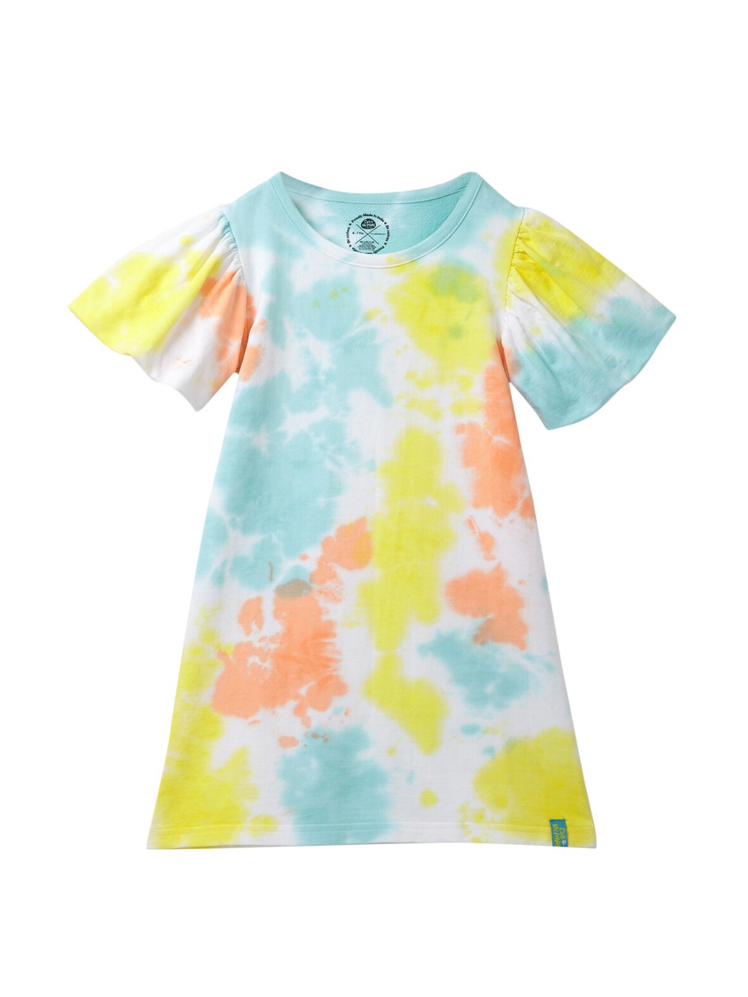 

Cub McPaws Multicoloured Tie and Dye A-Line Dress, Multi