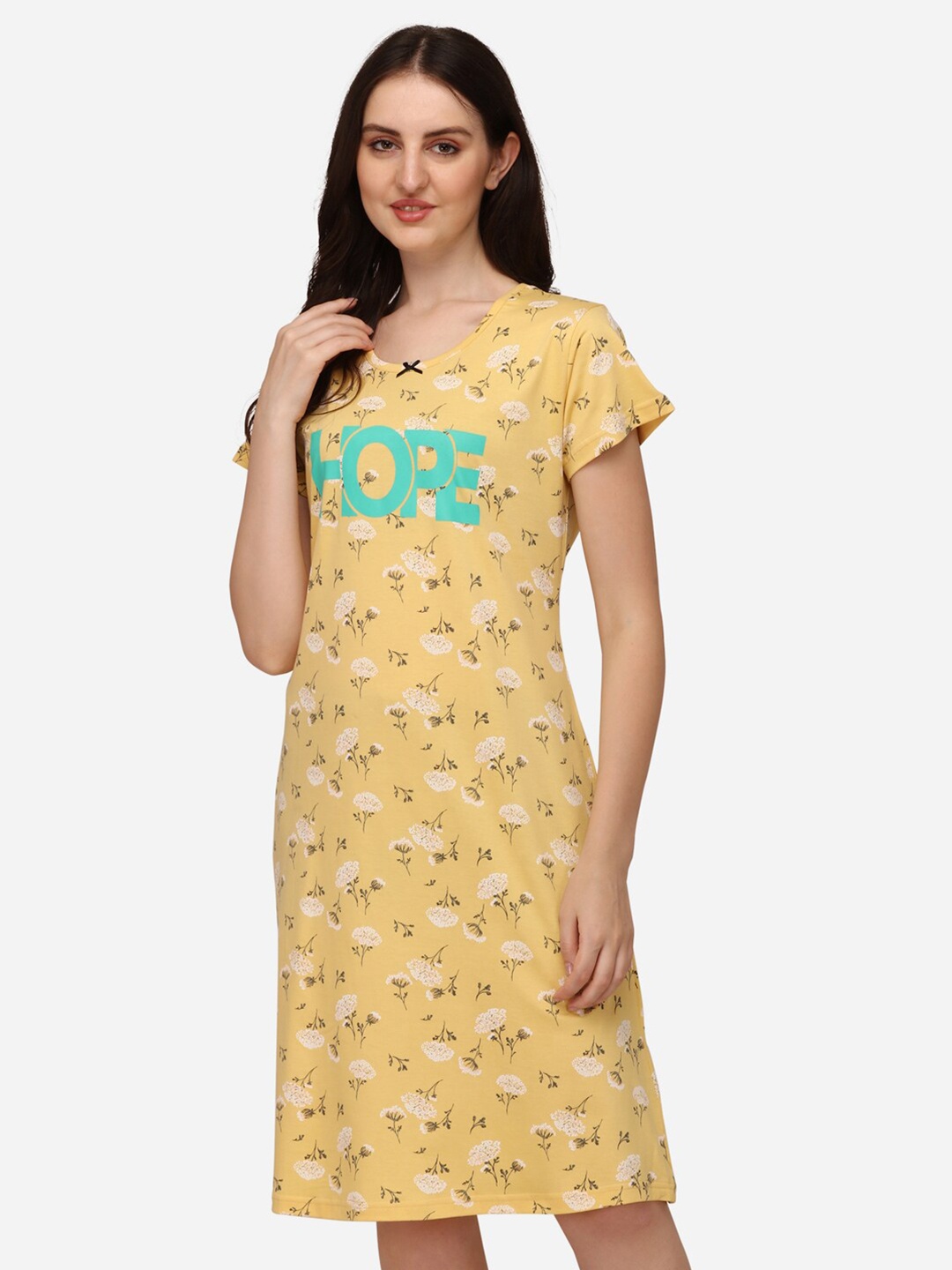 

Lenissa Yellow Printed Nightdress