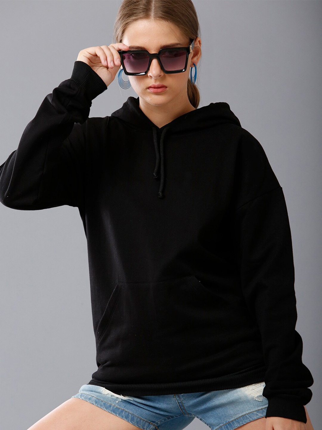 

Oh So Fly Women Black Hooded Sweatshirt