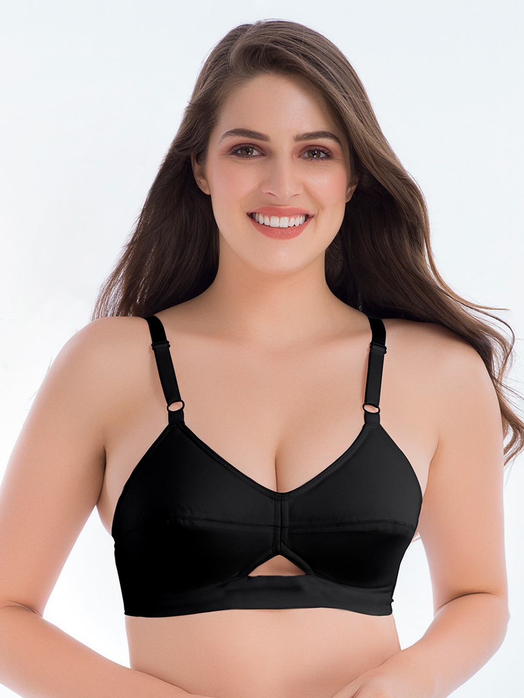 

GROVERSONS Paris Beauty Black Non Padded Cotton Bra