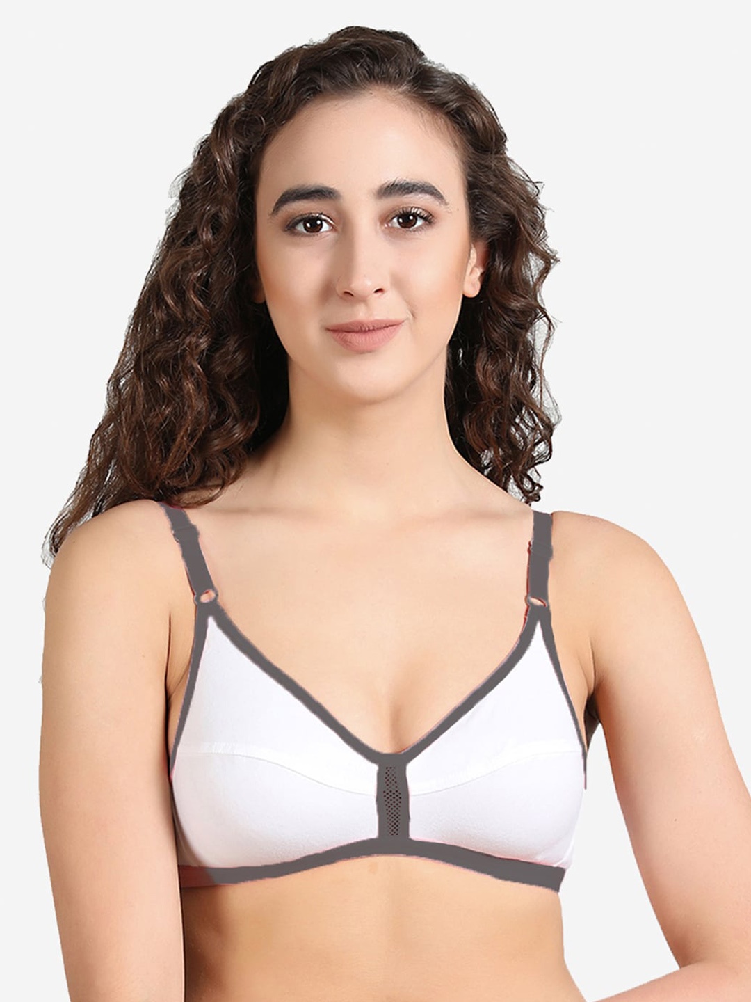 

GROVERSONS Woman Paris Beauty Non Padded Non Wired Medium Coverage Bra, White