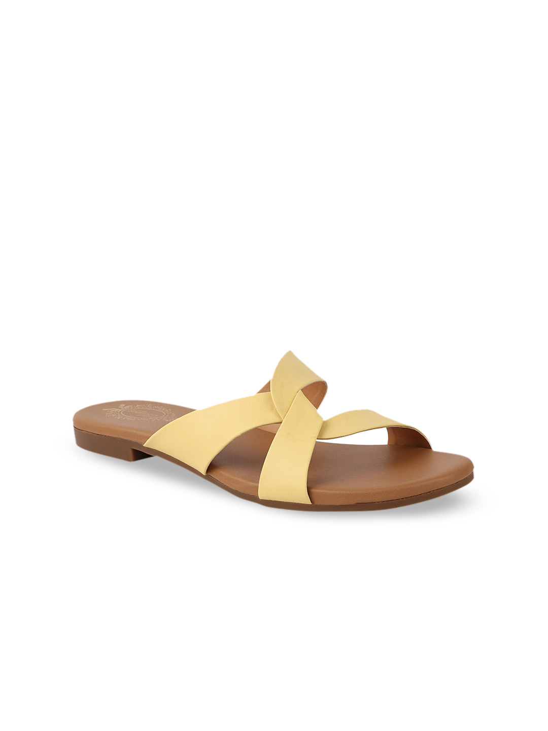 

Shoetopia Girls Yellow Open Toe Flats with Bows
