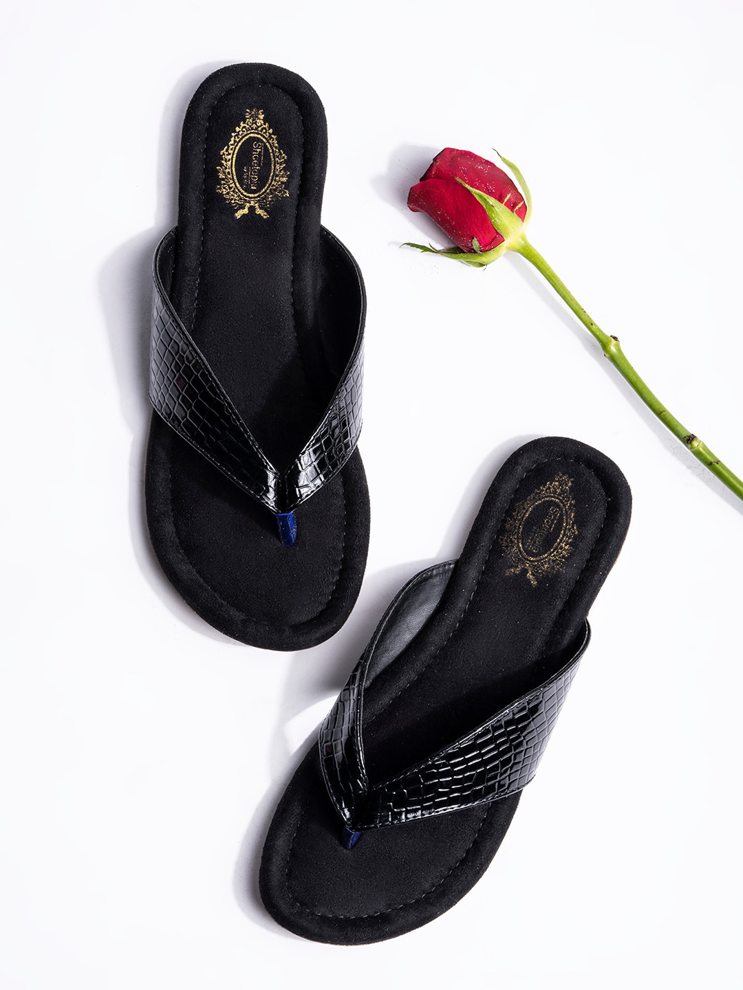 

Shoetopia Girls Black Open Toe Flats