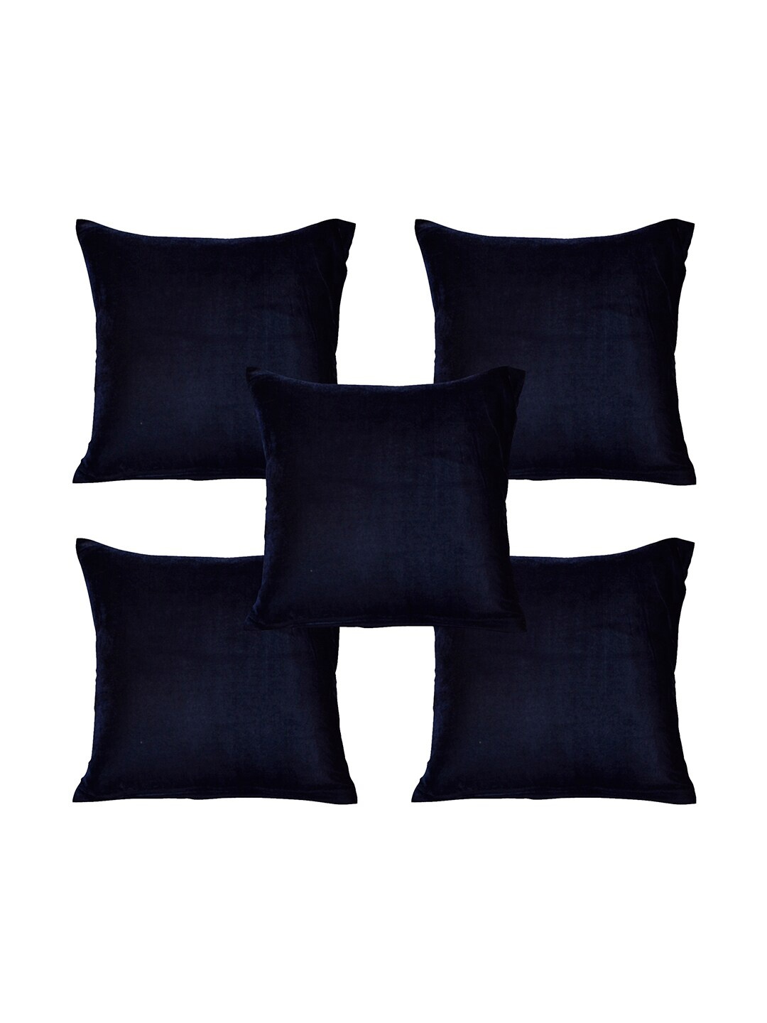 

Divine Casa Blue Set of 5 Velvet Square Cushion Covers