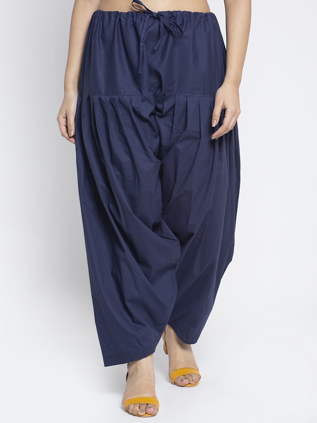 

GRACIT Women Navy Blue Solid Cotton Salwar